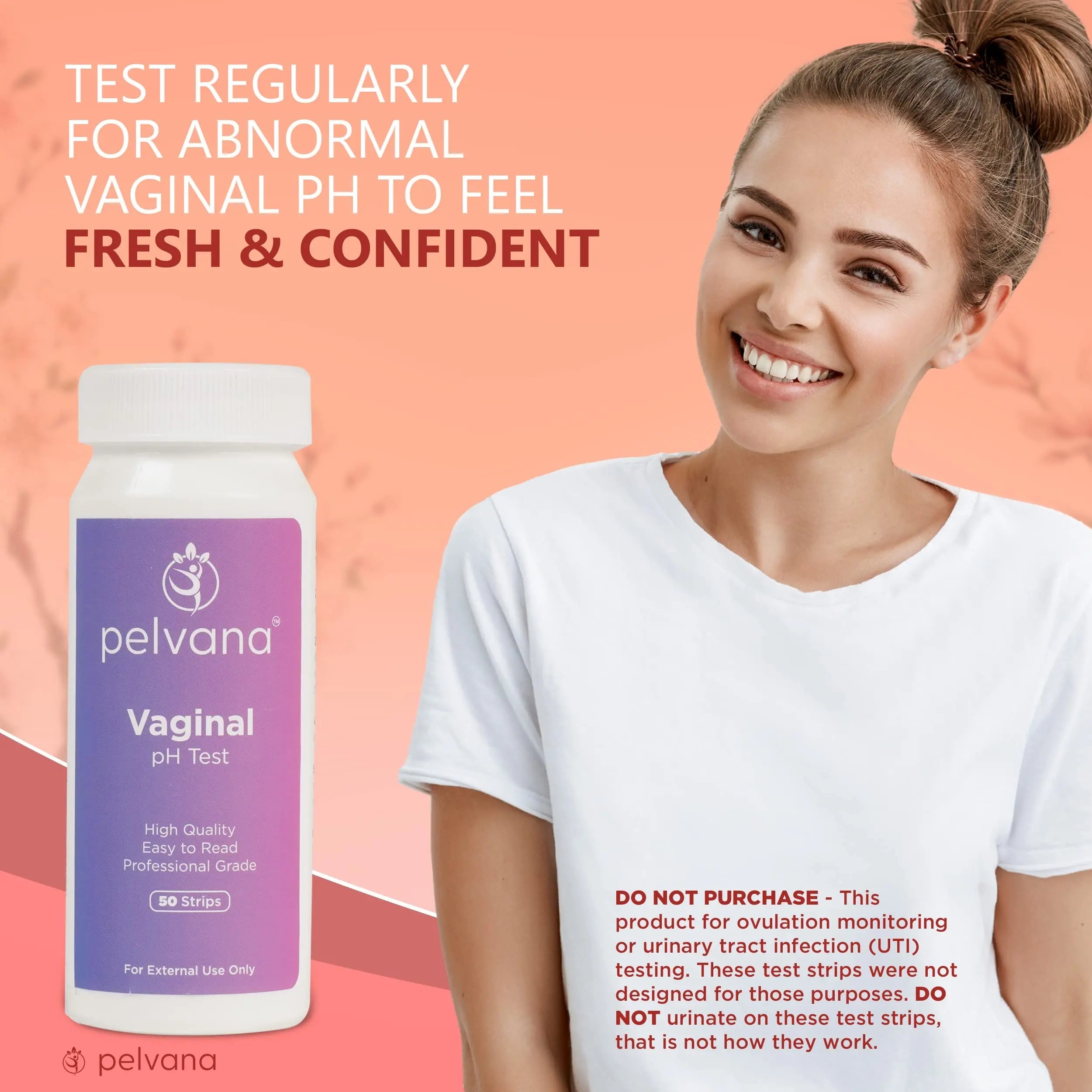 Pelvana Vaginal pH Balance Test Strips for Women 50 Strips - Vaginal pH Test Strips Pelvana Au supplements