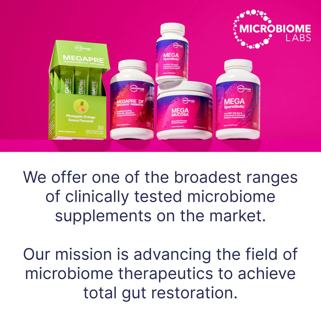 Microbiome Labs RestorFlora - Men's & Women's Probiotics for Digestive Health & Gut Reset - Spore Based Saccharomyces Boulardii Probiotics