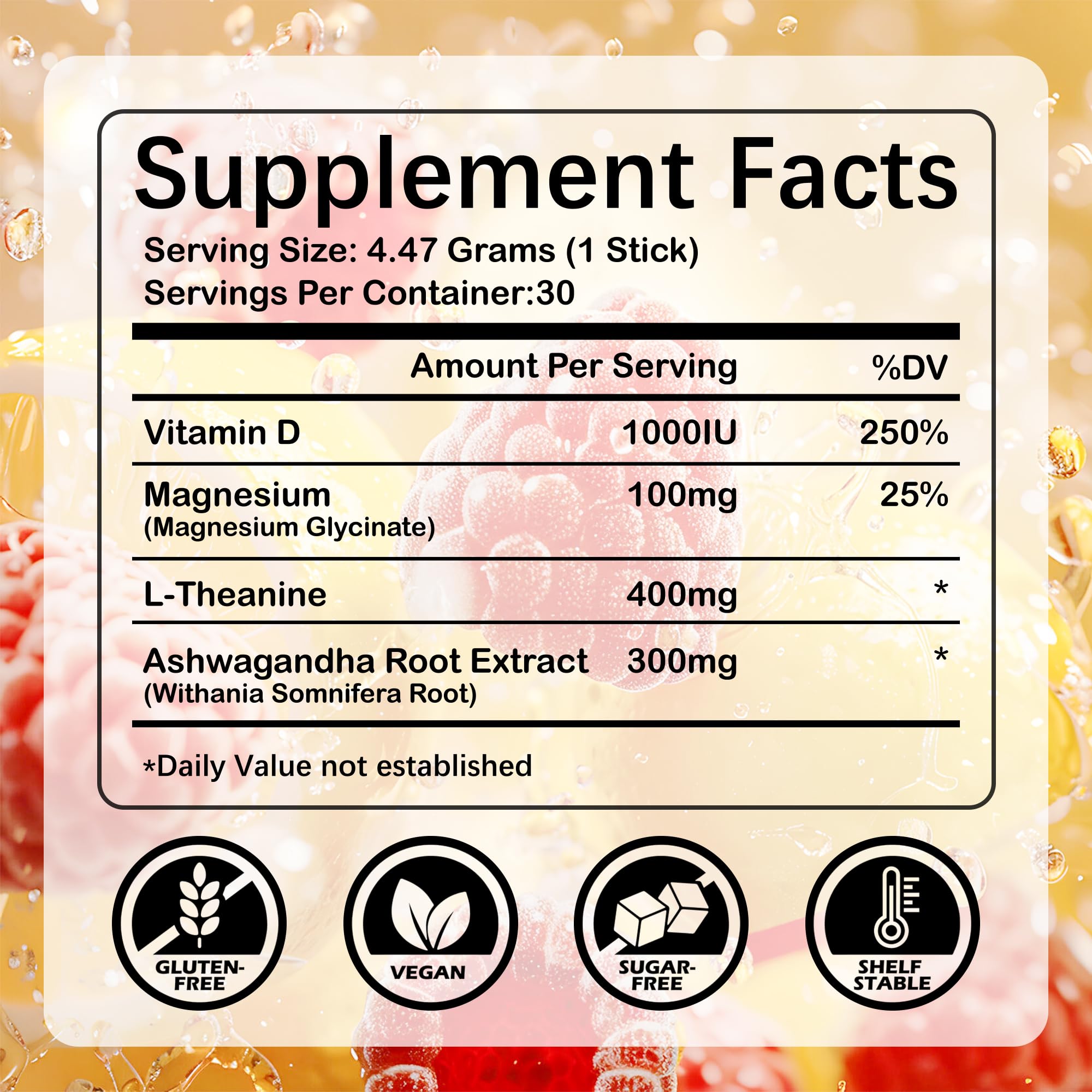 VENQUORIN Super Cortisol Calm Supplement Drink Powder for Women & Men with Magnesium Glycinate, Ashwagandha, L-Theanine & Vitamin D3 | Relaxation & Mood Support | Sugar Free, Vegan, 30 Servings VENQUORIN Au supplements