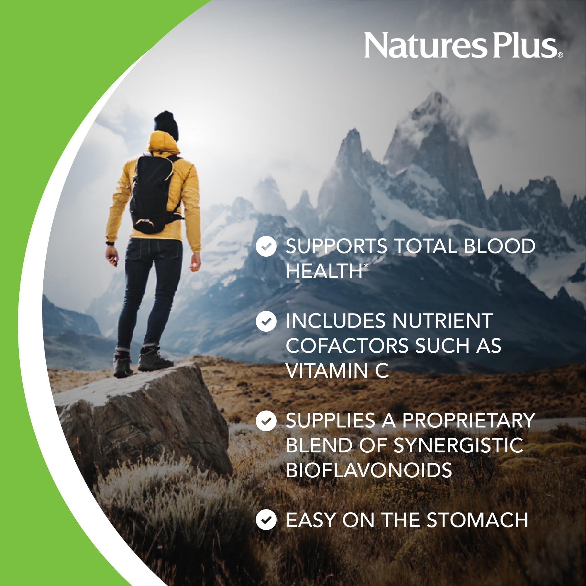 NaturesPlus Hema-Plex Iron - 60 Fast-Acting Softgels - 85 mg Iron + Vitamin C & Bioflavonoids for Healthy Red Blood Cells