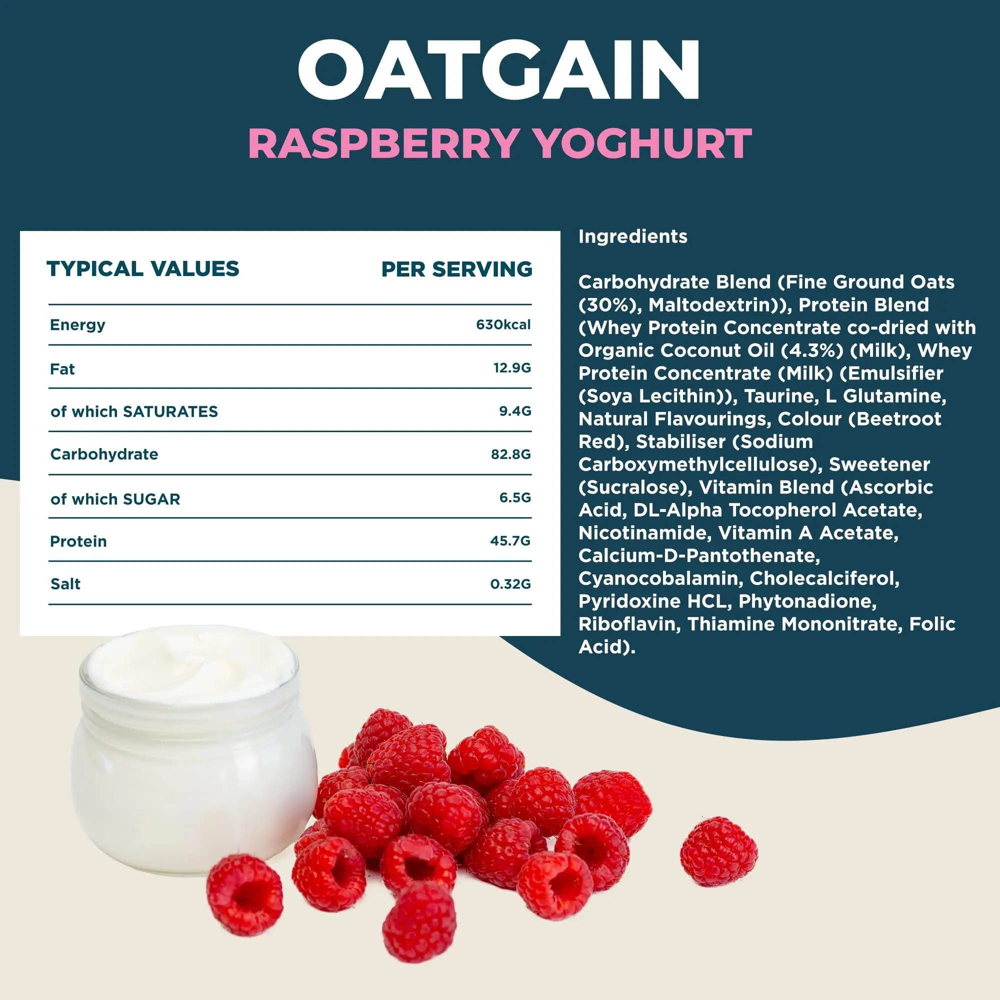Kinetica OatGain Weight Gainer 600+ Calories & 47g Protein per Serving, 2.4 kg Kinetica Au supplements