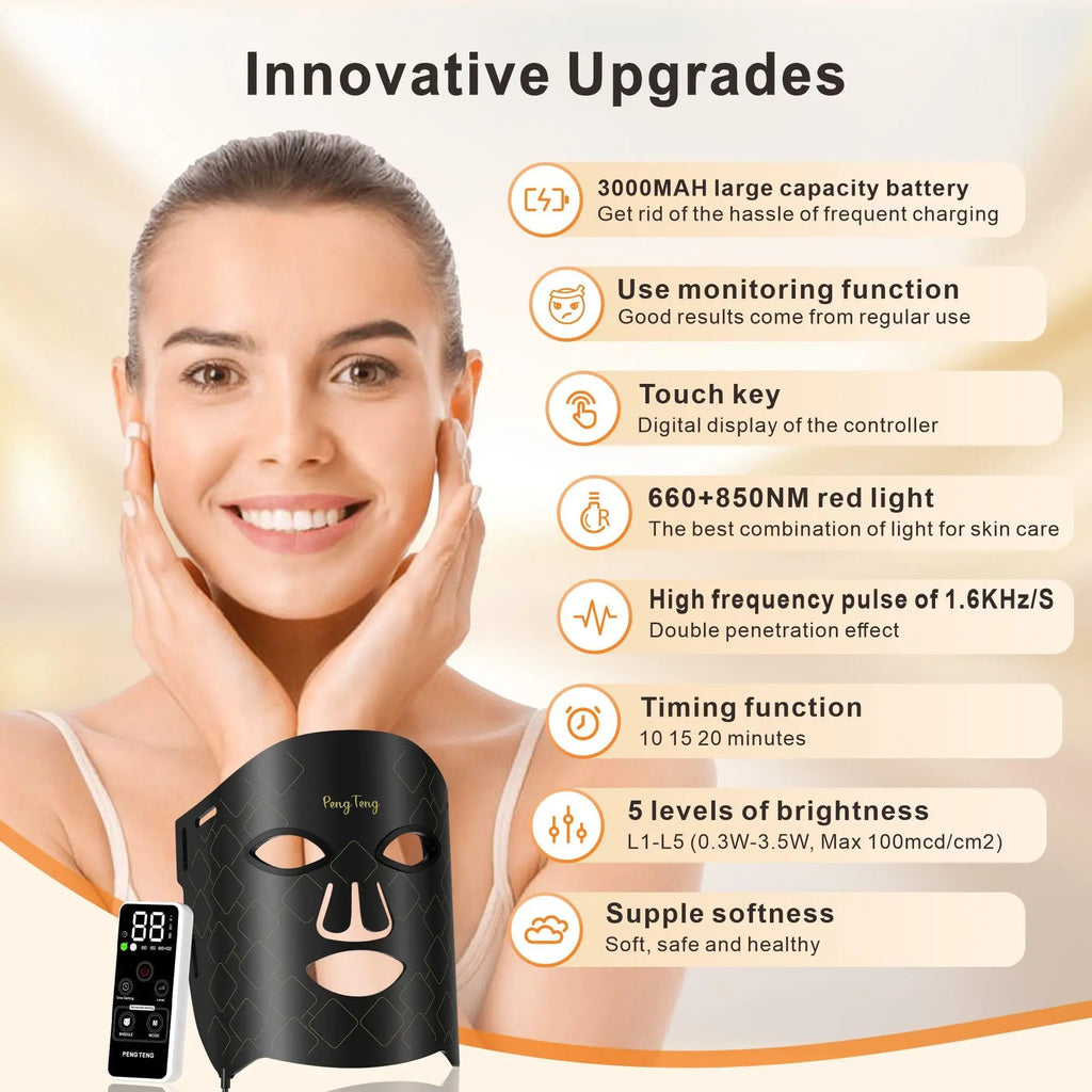 Peng Teng Red Light Therapy for Face, 660NM and 850NM,Innovative use of Monitoring,red Light Therapy Masks PengTeng Au supplements
