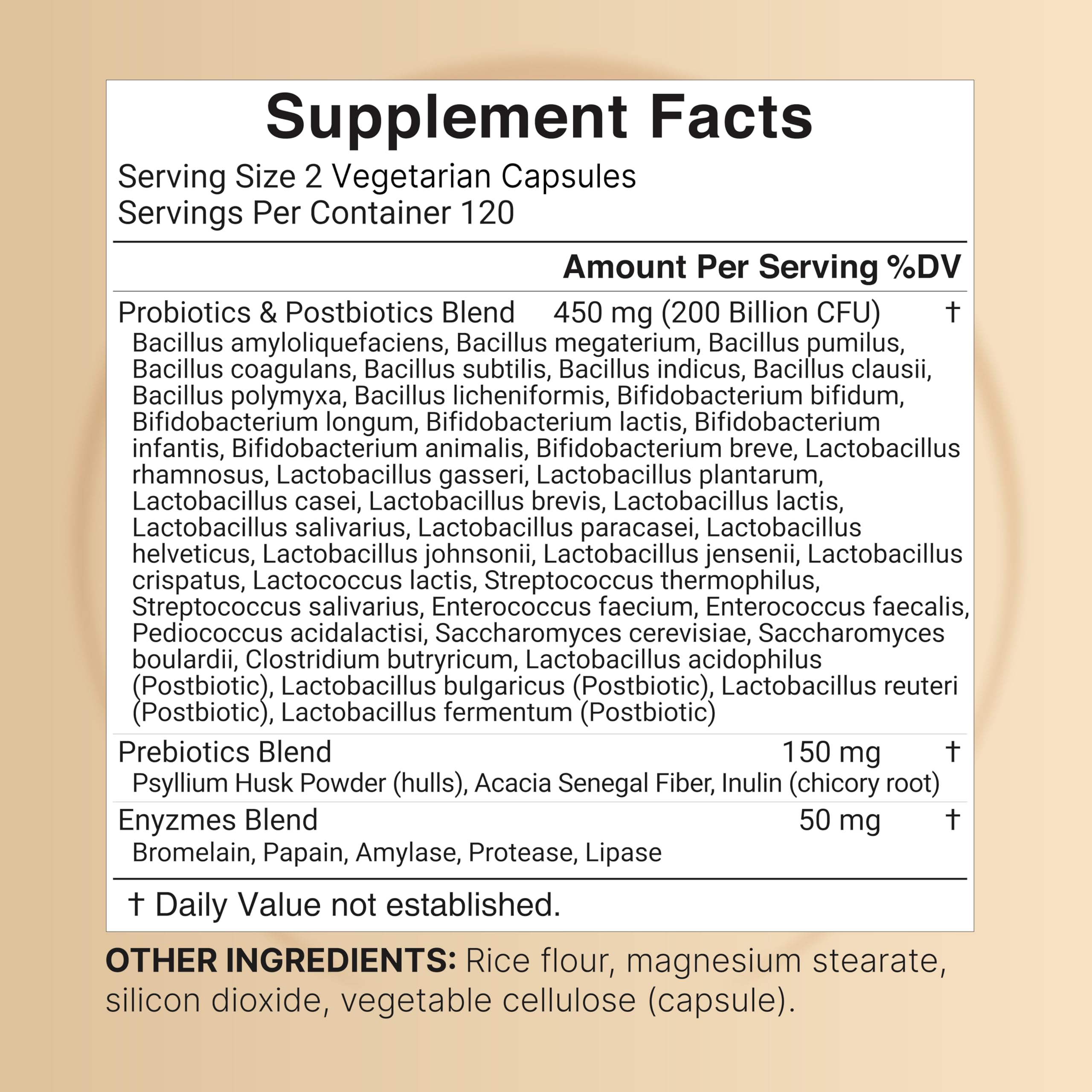 NatureBell Probiotic 200 Billion CFU – 40 Strains Per Serving | 240 Veggie Capsules with Prebiotics and Probiotics – Full Spectrum Complex with Enzymes