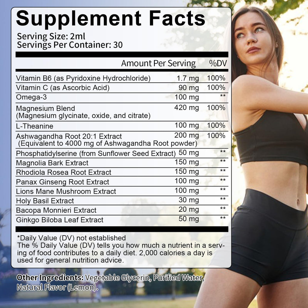 Totaria cortisol Supplement Liquid Drops Hormone Balance for Women Men with Magnesium Complex,Ashwagandha,Rhodiola Rosea,L Theanine,Phosphatidylserine Supplements Mood, Focus, Sleep Support 2 FL.OZ Totaria Au supplements