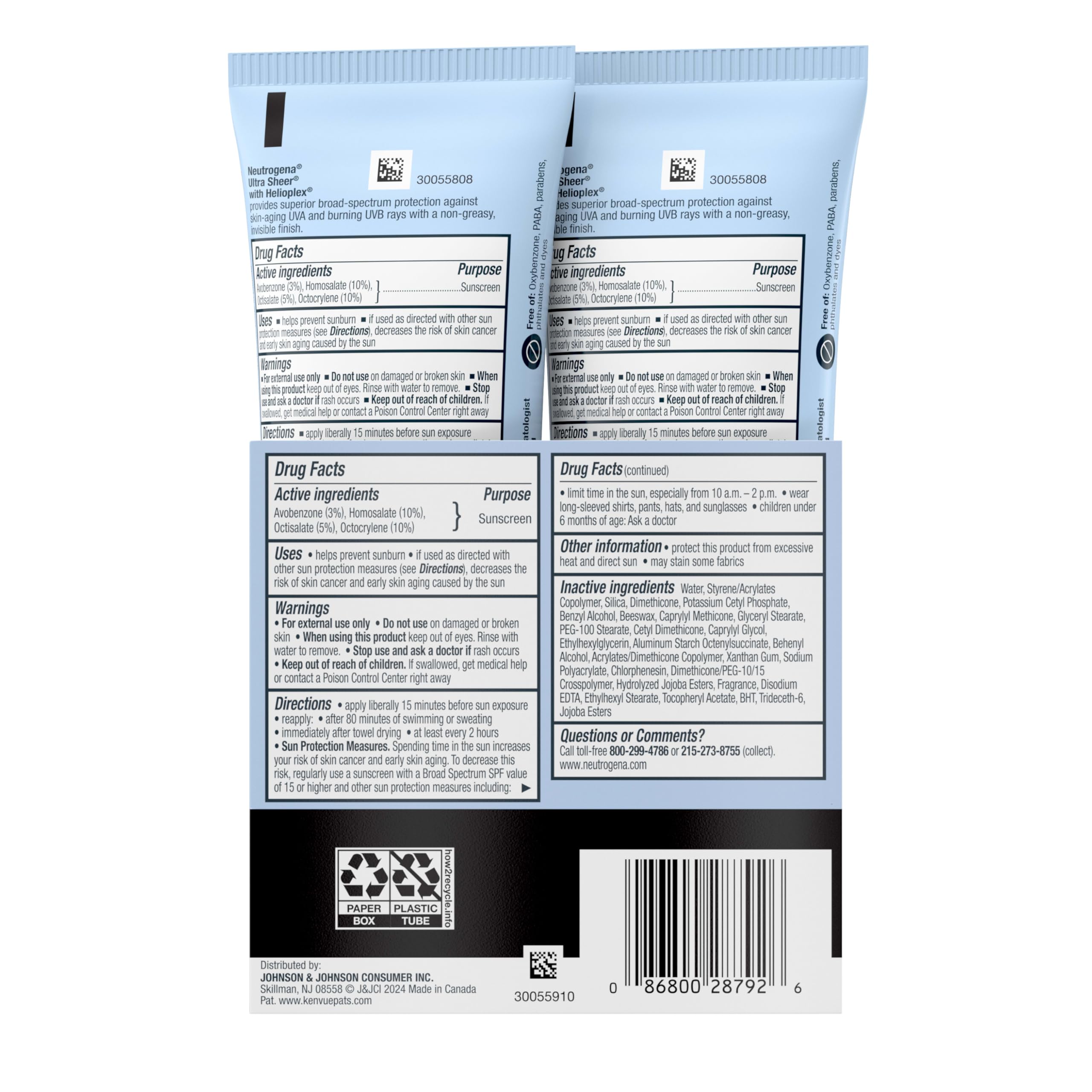 Neutrogena Ultra Sheer Dry-Touch Sunscreen For Face & Body, SPF 45 Broad Spectrum UVA/UVB Protection