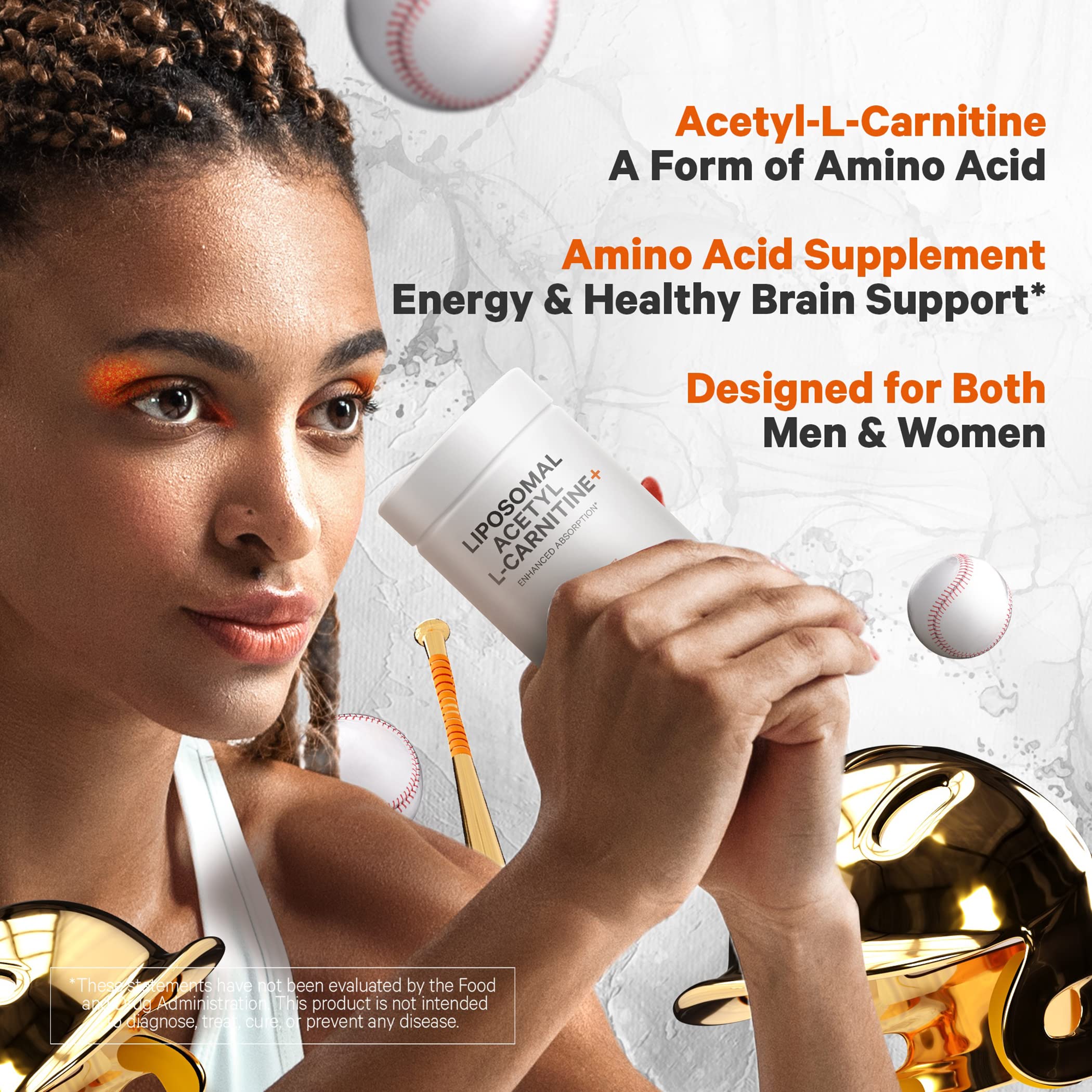 Codeage Liposomal Acetyl-L-Carnitine+ Supplement - 500 mg Acetyl-L-Carnitine per Serving - 3-Month Supply, Liposomal Delivery - Alcar Supplement - L-Carnitine - Non-GMO, Gluten-Free, 90 Capsules Codeage Au supplements
