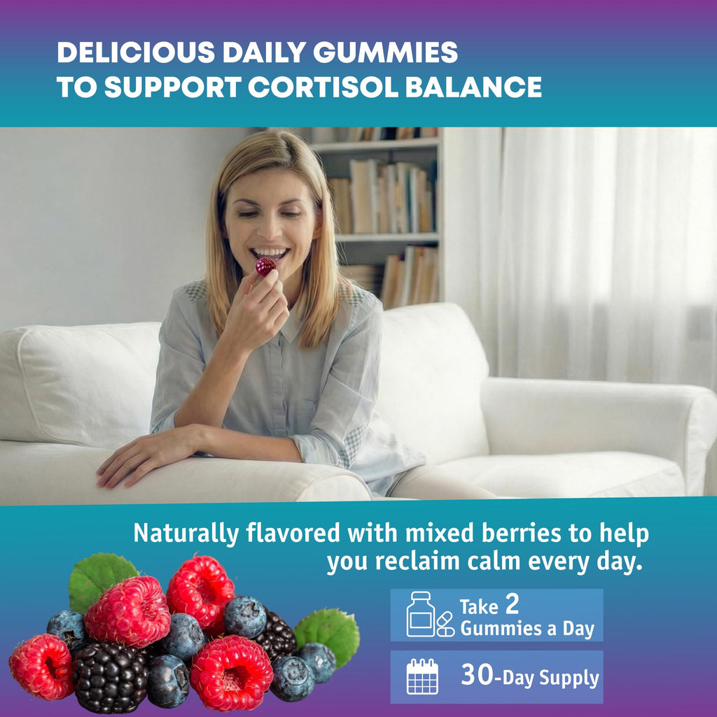 Optiwav Cortisol Reducer Gummies for Women Men - 13-in-1 Daily Cortisol Detox Manager Supports Stress Mood Balance Focus & Health Balance - Reduce High Cortisol with Ashwagandha Magnesium L-Theanine Optiwav Au supplements