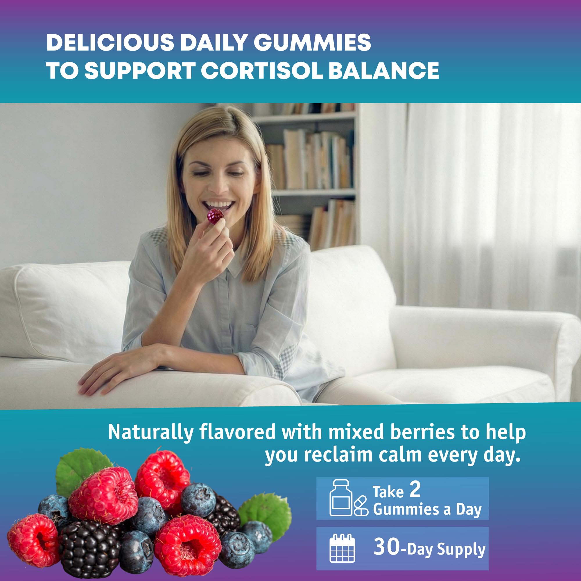 Optiwav Cortisol Reducer Gummies for Women Men - 13-in-1 Daily Cortisol Detox Manager Supports Stress Mood Balance Focus & Health Balance - Reduce High Cortisol with Ashwagandha Magnesium L-Theanine Optiwav Au supplements