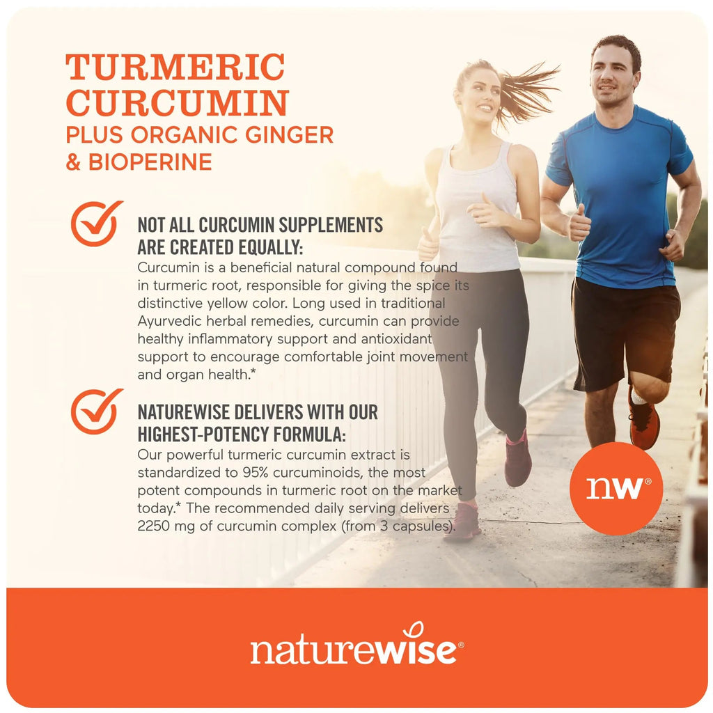 NatureWise Curcumin Turmeric 2250mg 95% Curcuminoids & BioPerine Black Pepper NatureWise Au supplements