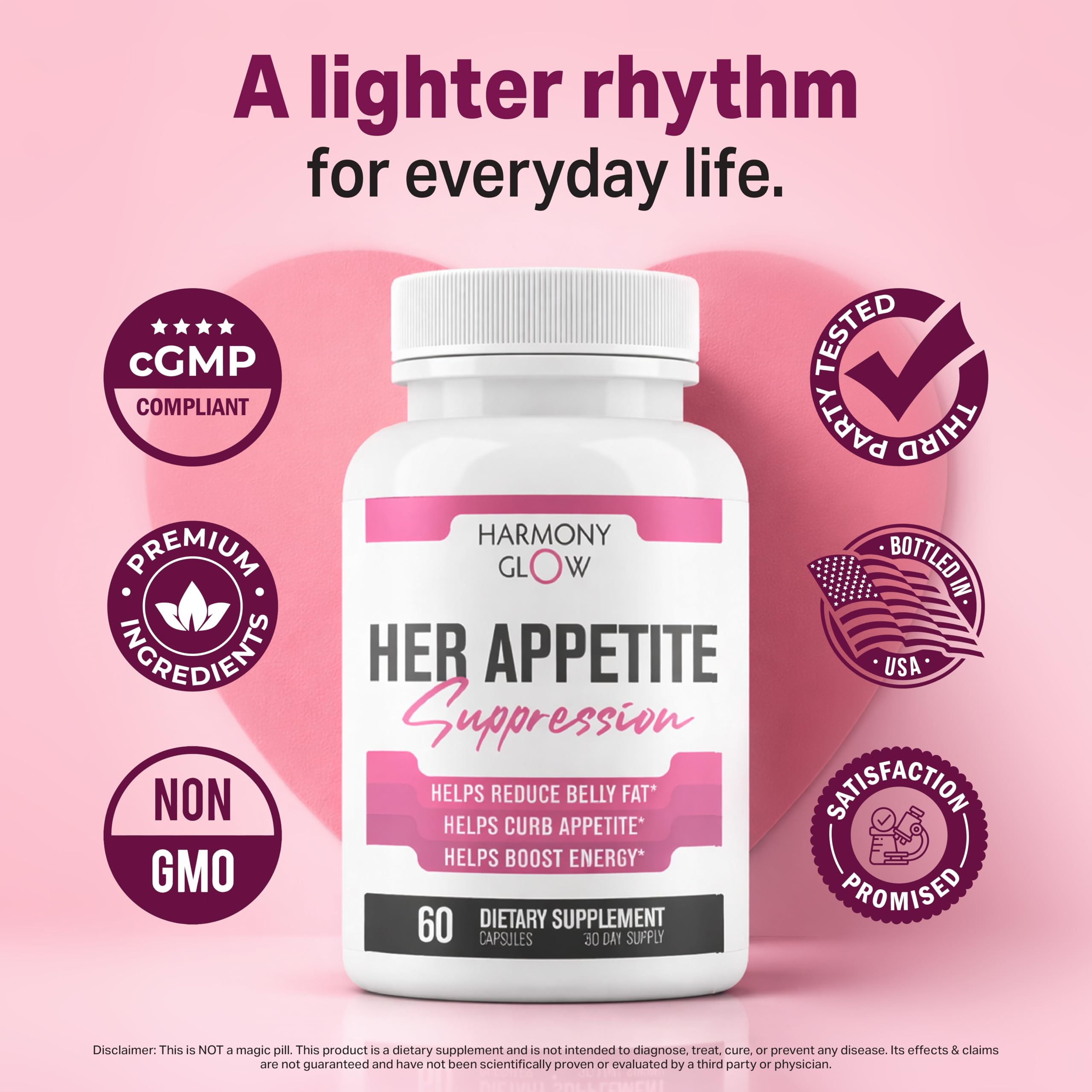 Her Appetite Suppression - Supports Related Metabolic Pathways, Promotes Weight for Women, Helps Control Appetite/Cravings & Promotes Energy