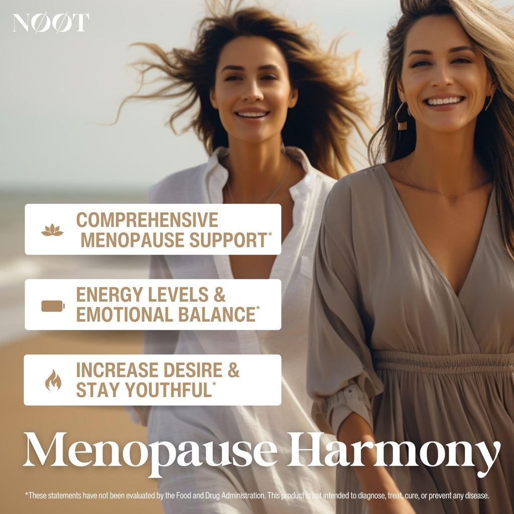 NOOT Menopause Harmony - Menopause Supplements for Women, Night Sweats & Hot Flash Relief, Hormone Balance for Women with Aguaje Fruit, Genistein and Vitex, Biohacking & Nootropics, 60 Capsules NØØT Au supplements