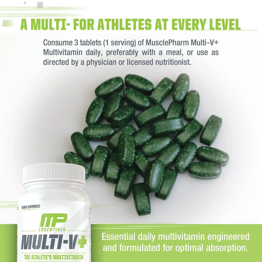 Muscle Pharm Essentials Multi-V+, The Athlete's Multi-Vitamin, Enhanced Energy, Performance & Immune Health, Daily Multivitamin for Men & Women Muscle Pharm Au supplements