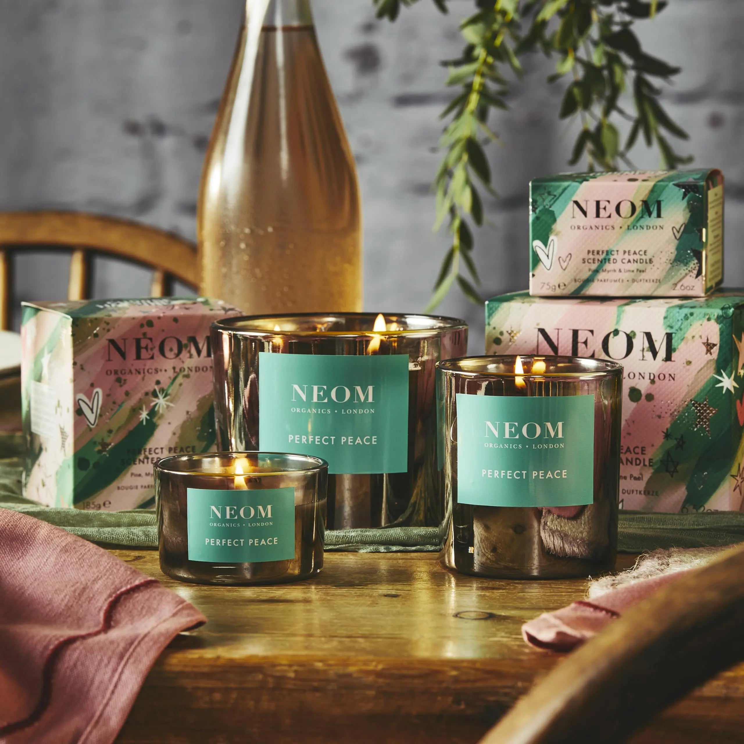 NEOM- Perfect Peace Luxury Scented Candle | Pine, Myrrh & Lime Peel | Christmas Gift… (1 Wick) Neom Au supplements