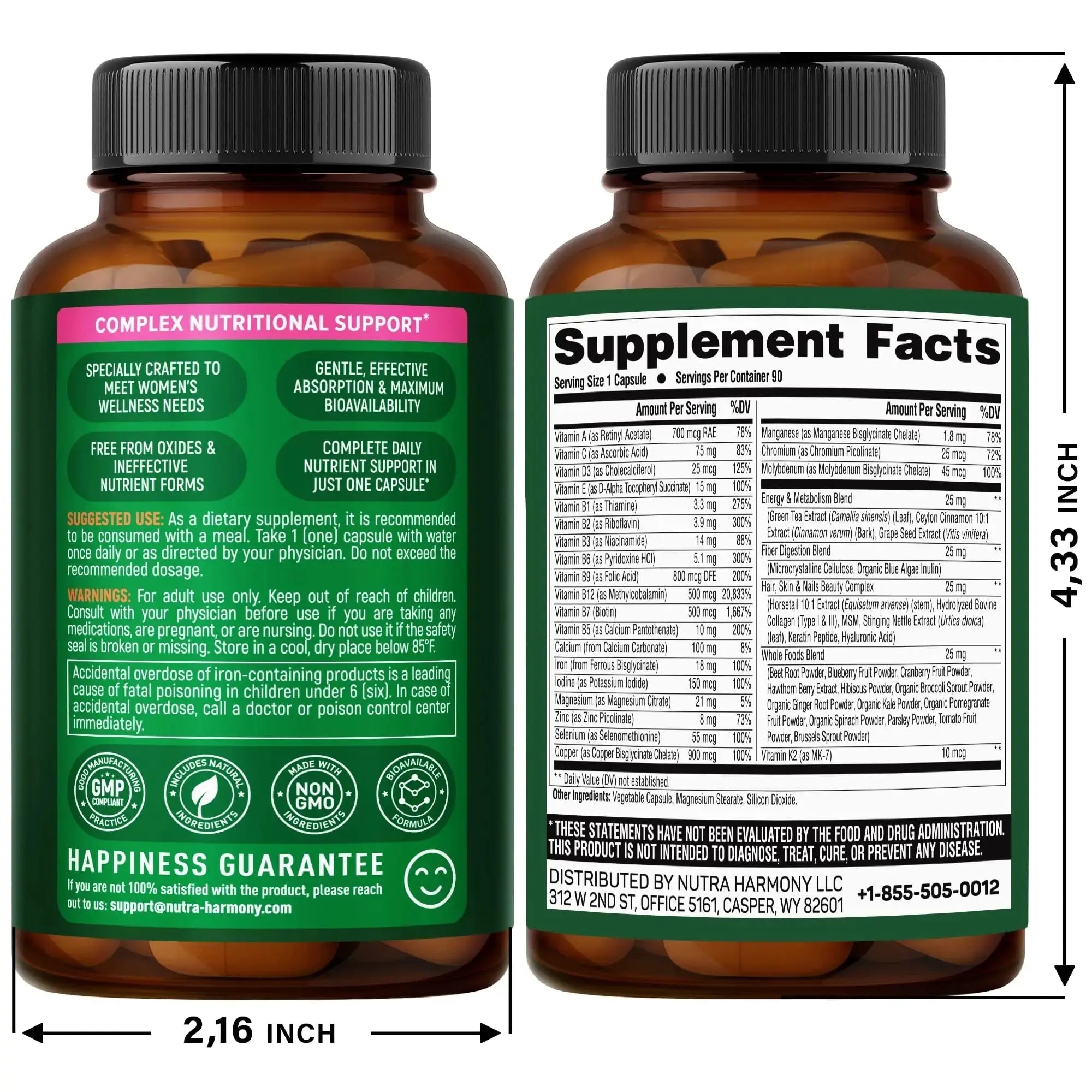 NUTRAHARMONY Multivitamins for Men & Women NUTRAHARMONY Au supplements