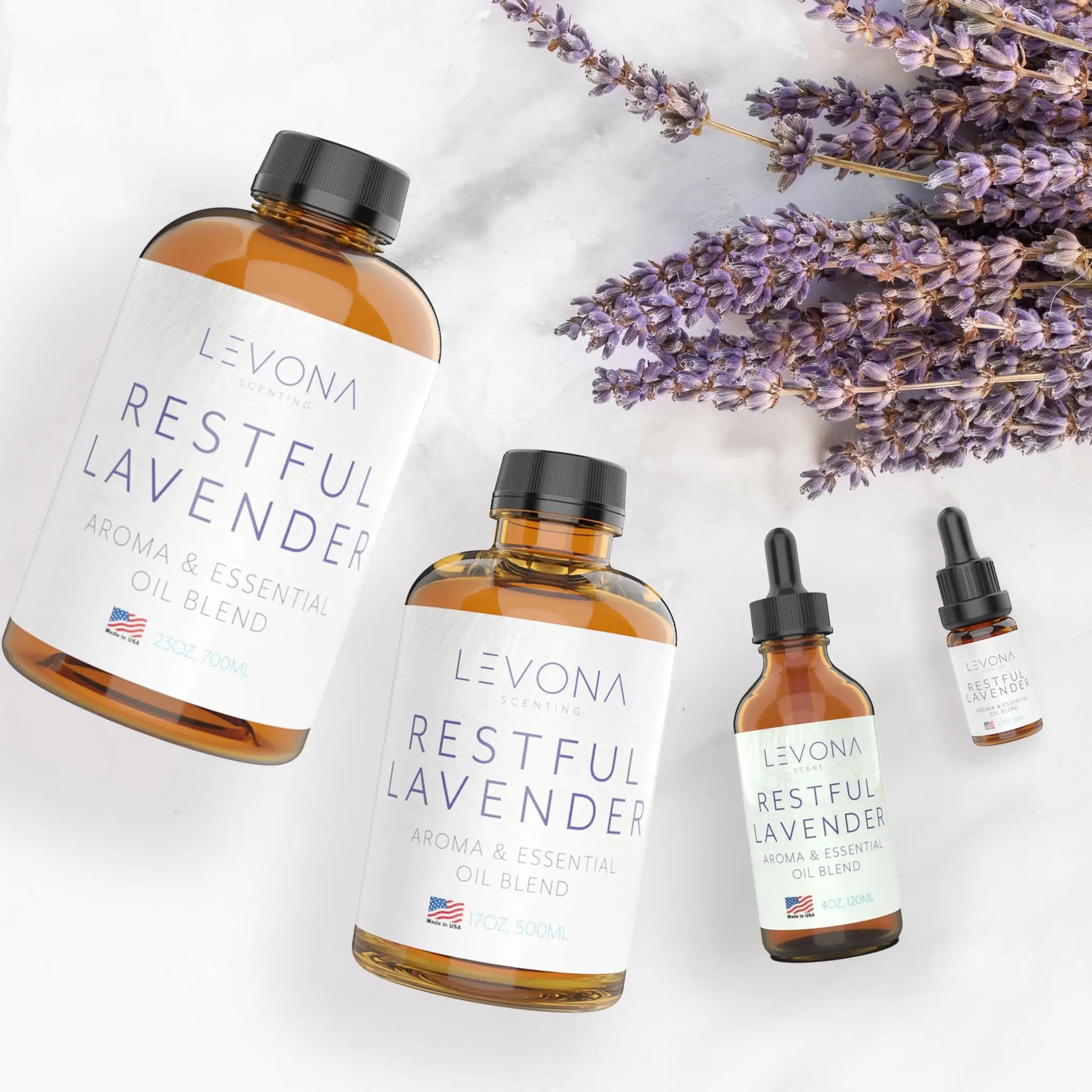 Levona Scents Pure Essential Oils for Diffusers for Home Luxury Scents - Restful Lavender Essential Oil LEVONA SCENT Au supplements