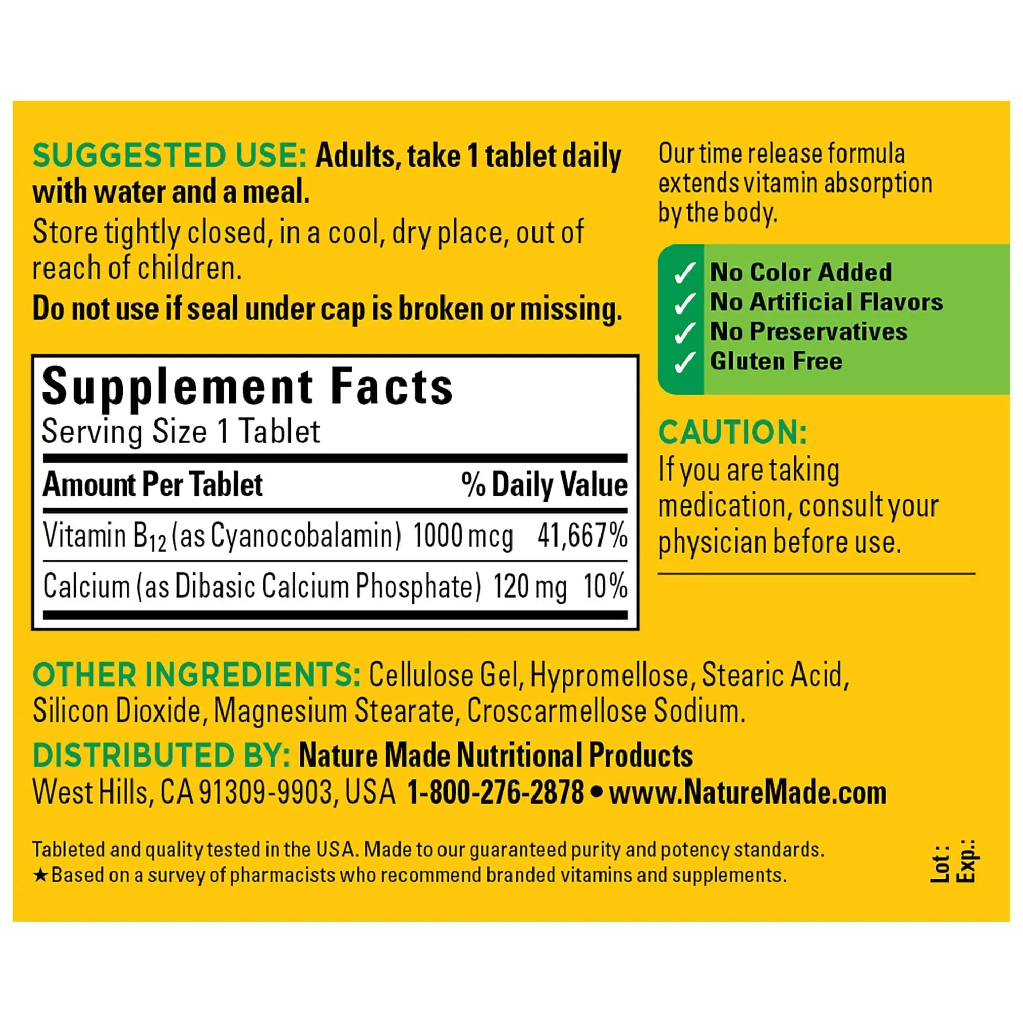 Nature Made Vitamin B12 1000 mcg, Dietary Supplement For Energy Metabolism Support Nature Made Au supplements