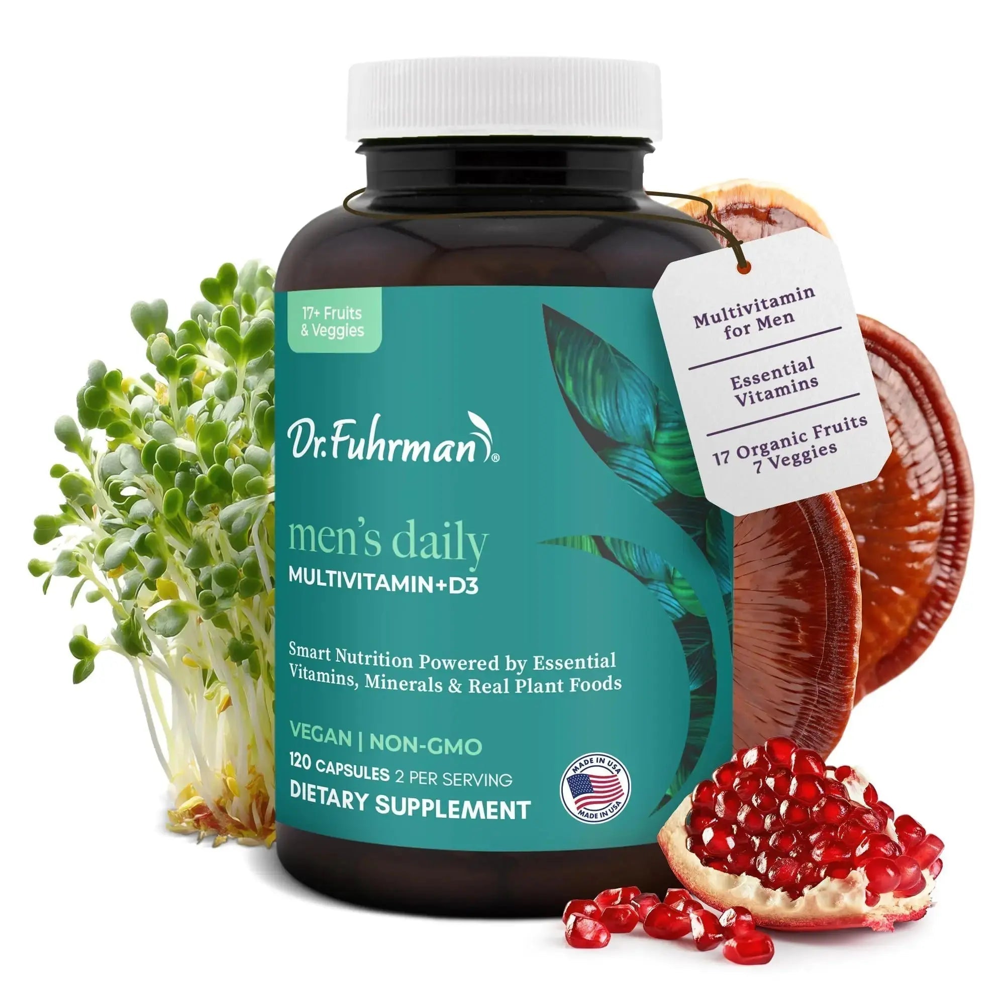 Dr. Fuhrman 2 Month Supply Multivitamin for Men + D3 Vitamin for Immune Support | Vegan Formula Womens Multivitamin with B12 & Zinc | Dr. Fuhrman Au supplements