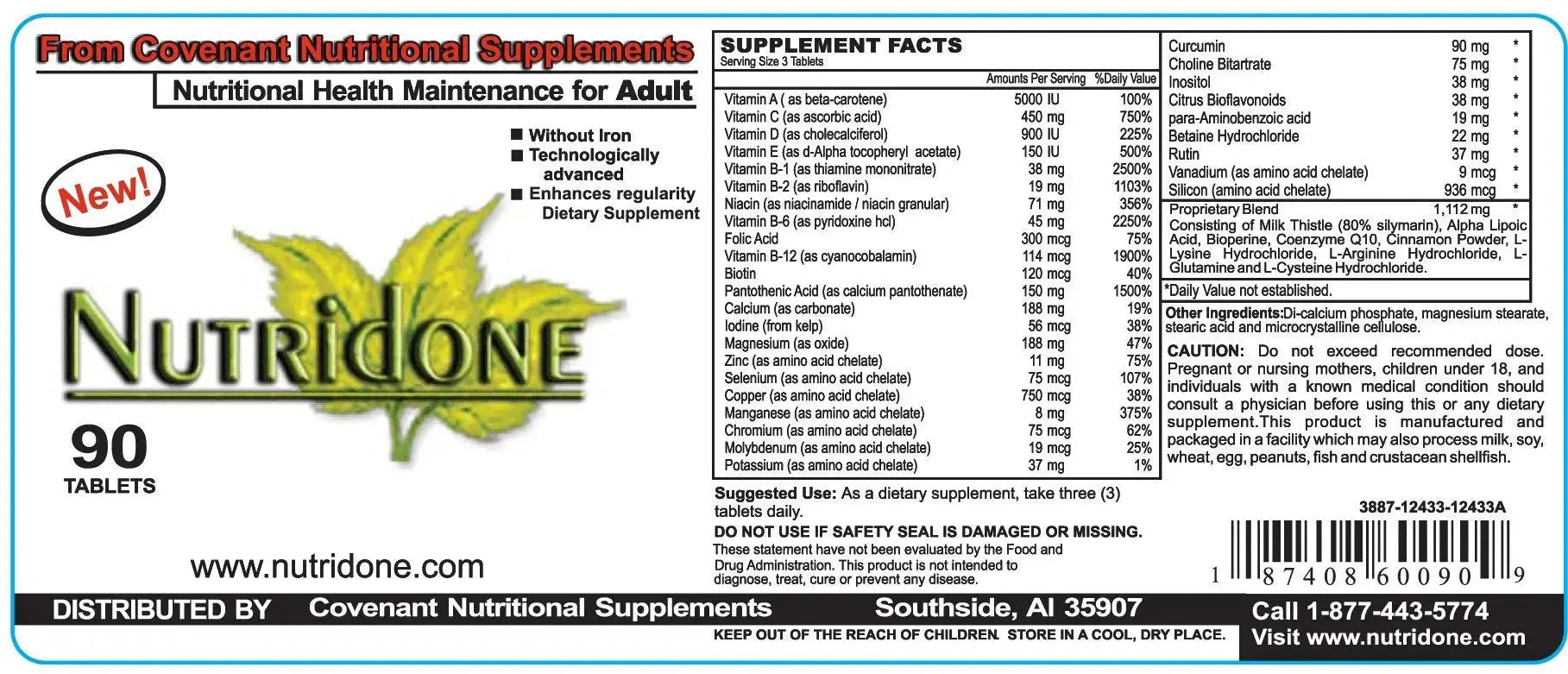 Nutridone is a Powerful Multivitamin Supplement to Fight Fatigue, Promote Regularity, Support Mood, Promote Healthy Immune Function Covenant Nutritional Supplements Au supplements