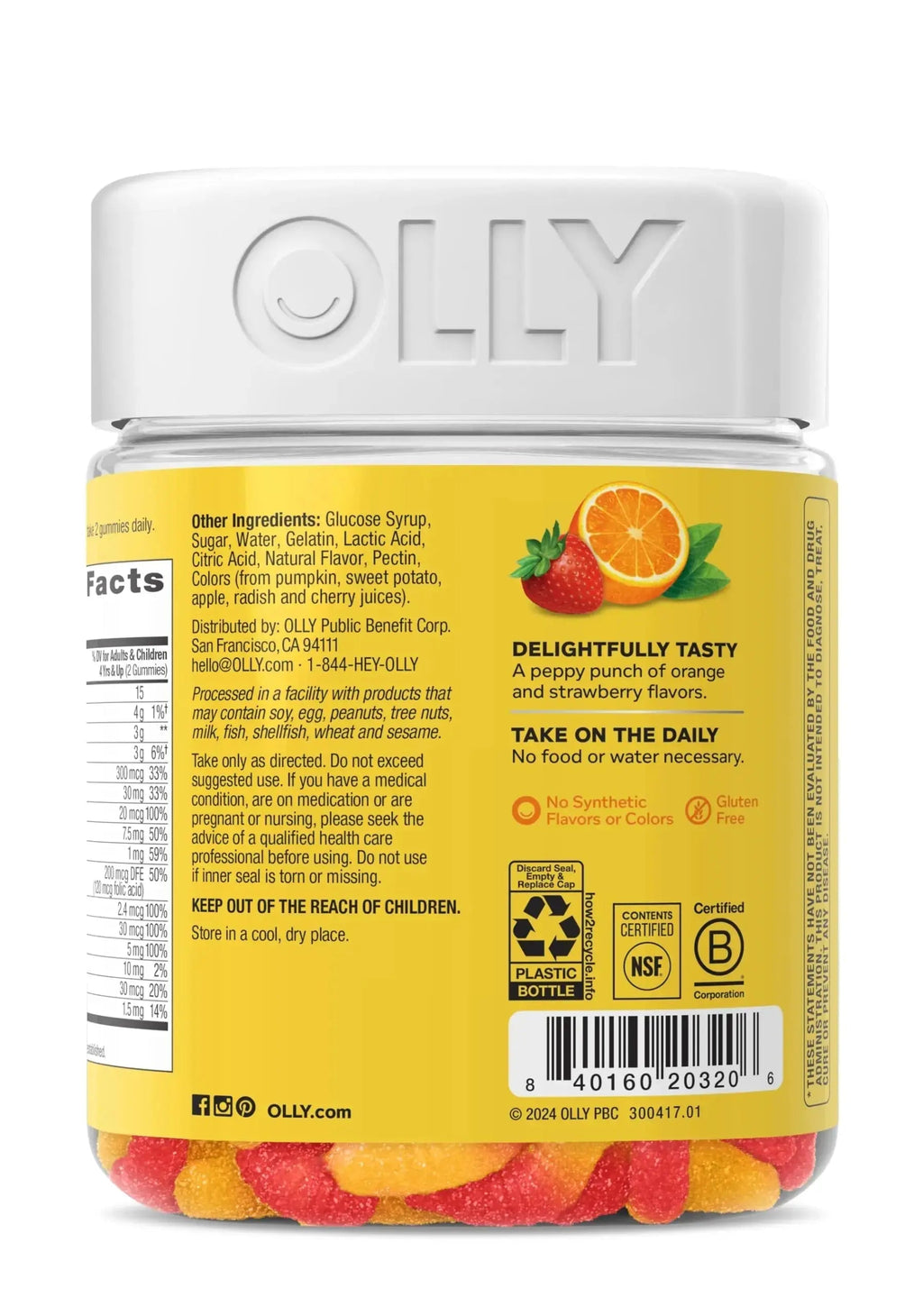 OLLY Kids Multivitamin Gummy Worms, Overall Health and Immune Support, Vitamins and Minerals A, C, D, E, Bs and Zinc OLLY Au supplements
