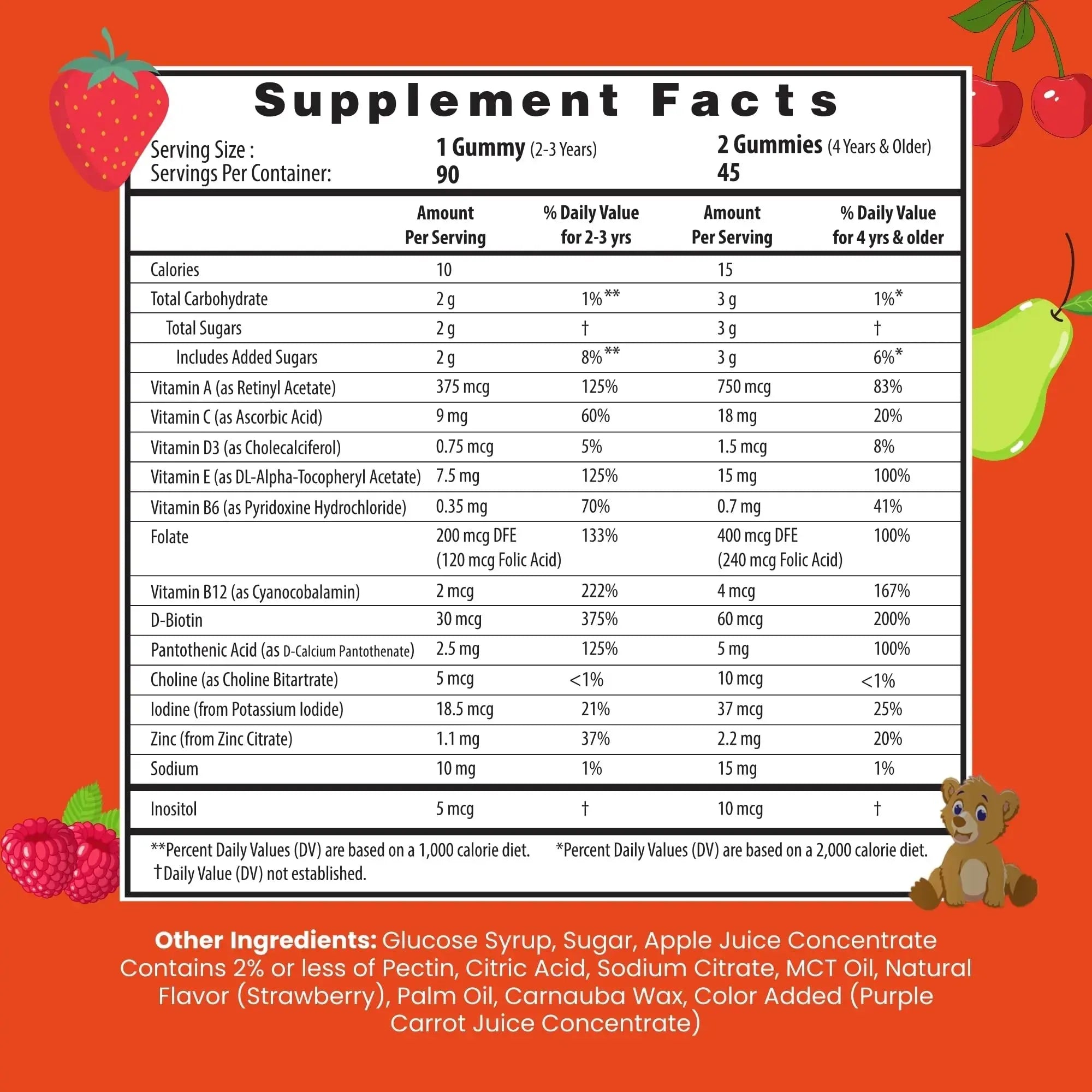 HERBION Naturals Multivitamin Gummies for Kids, Immune Support with Vitamin C, D3, B12, A, E & Zinc, Strawberry Flavor HERBION Au supplements