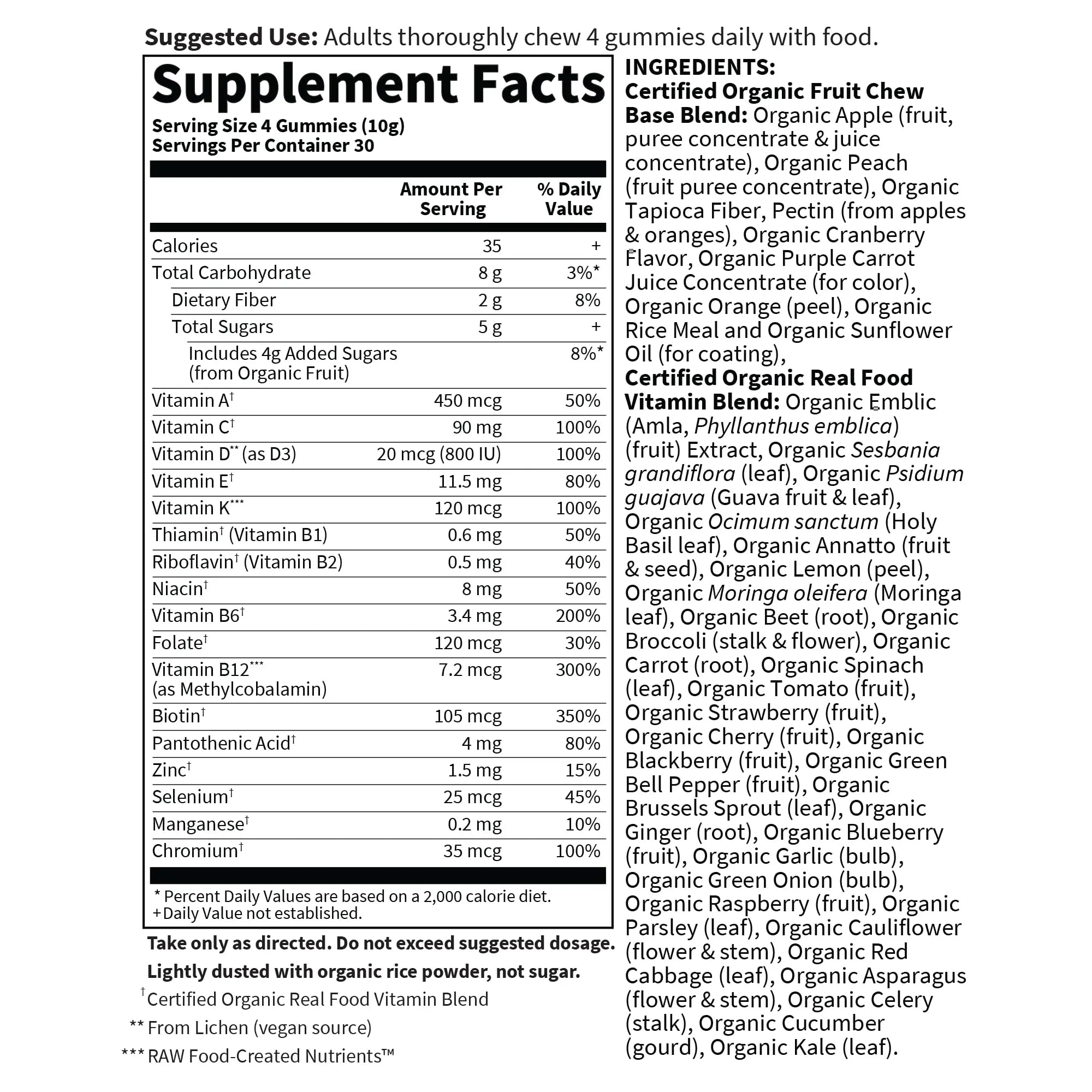 Garden of Life Organics Men's Gummy Vitamins - Berry - Certified Organic, Non-GMO, Vegan, Kosher Complete Multi - Methyl B12, C & D3 - Gluten Garden of Life Au supplements