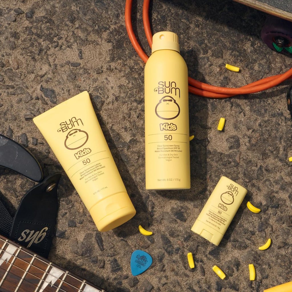 Sun Bum Kids SPF 50 Clear Face Stick Sunscreen - Wet or Dry Skin Application Broad Spectrum Sunscreen with Vitamin E