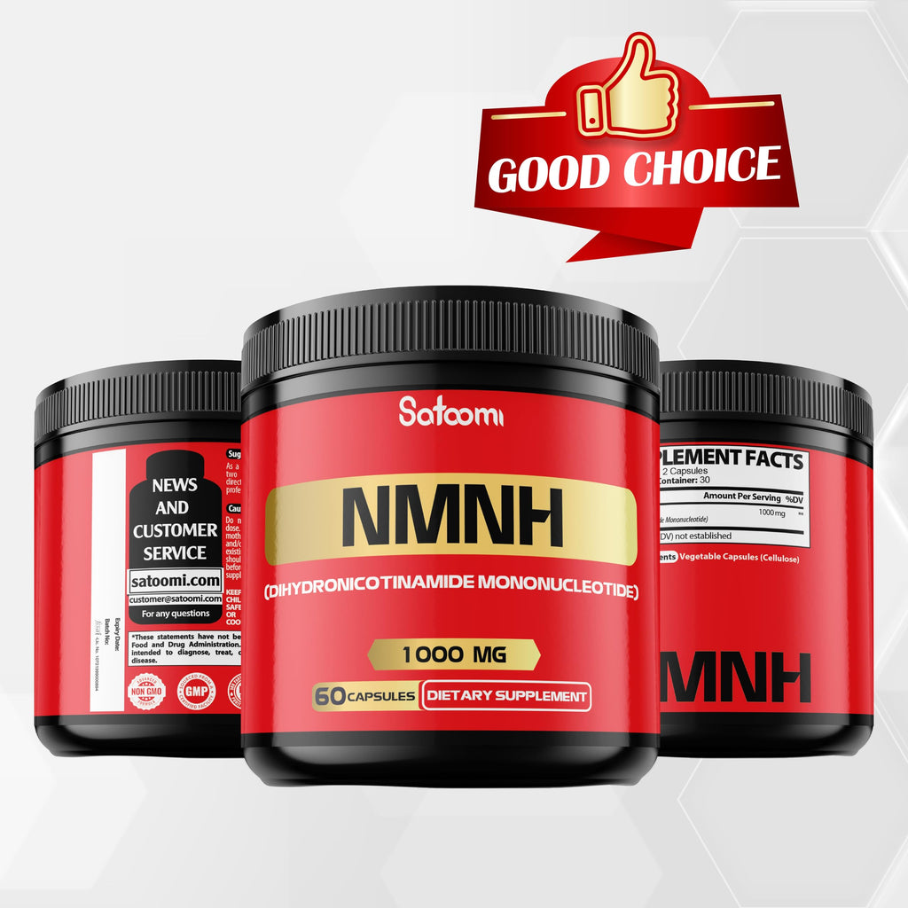 NMNH (Dihydronicotinamide Mononucleotide) -NMN Supplement Alternative - 1000mg per Serving NAD Supplement to Support NAD - 60 Capsules - 30 Days Supply Satoomi Au supplements