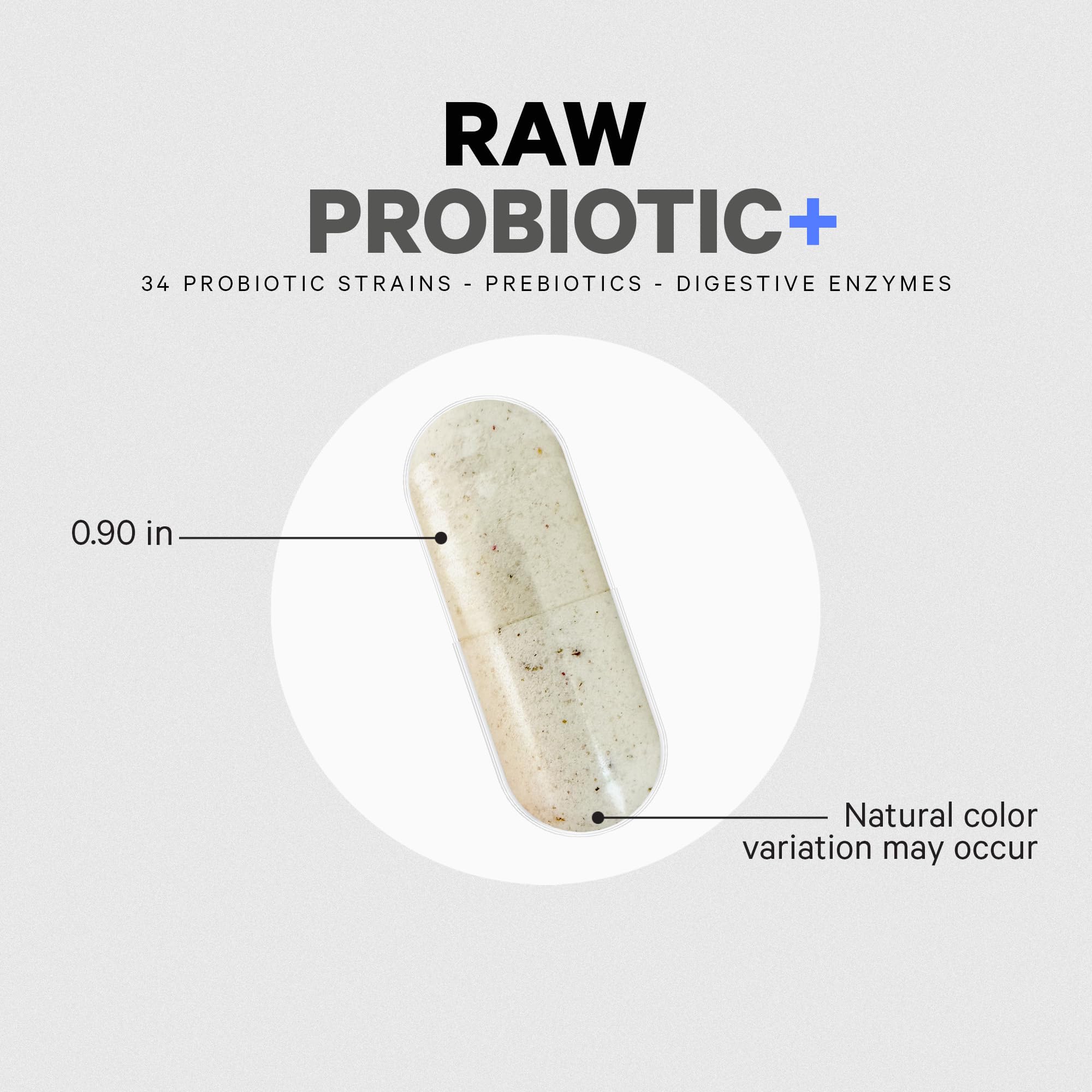 Codeage Raw Probiotic+ Supplement - 34 Probiotic Strains, 100 Billion CFUs, Raw Whole Food Probiotics, Digestive Enzymes, Raw Fruits & Veggies Prebiotics - Wild Kefir Culture - Non-GMO - 30 Capsules Codeage Au supplements