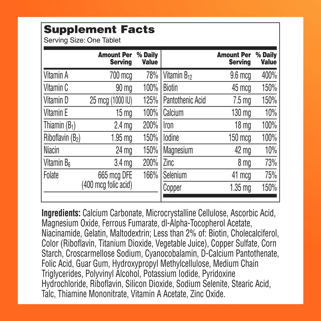 One A Day Multivitamin for Women- Daily Vitamins for Woman with Biotin, Calcium, Folic Acid, Iron & Zinc, Complete Women’s Vitamins ONE A DAY Au supplements