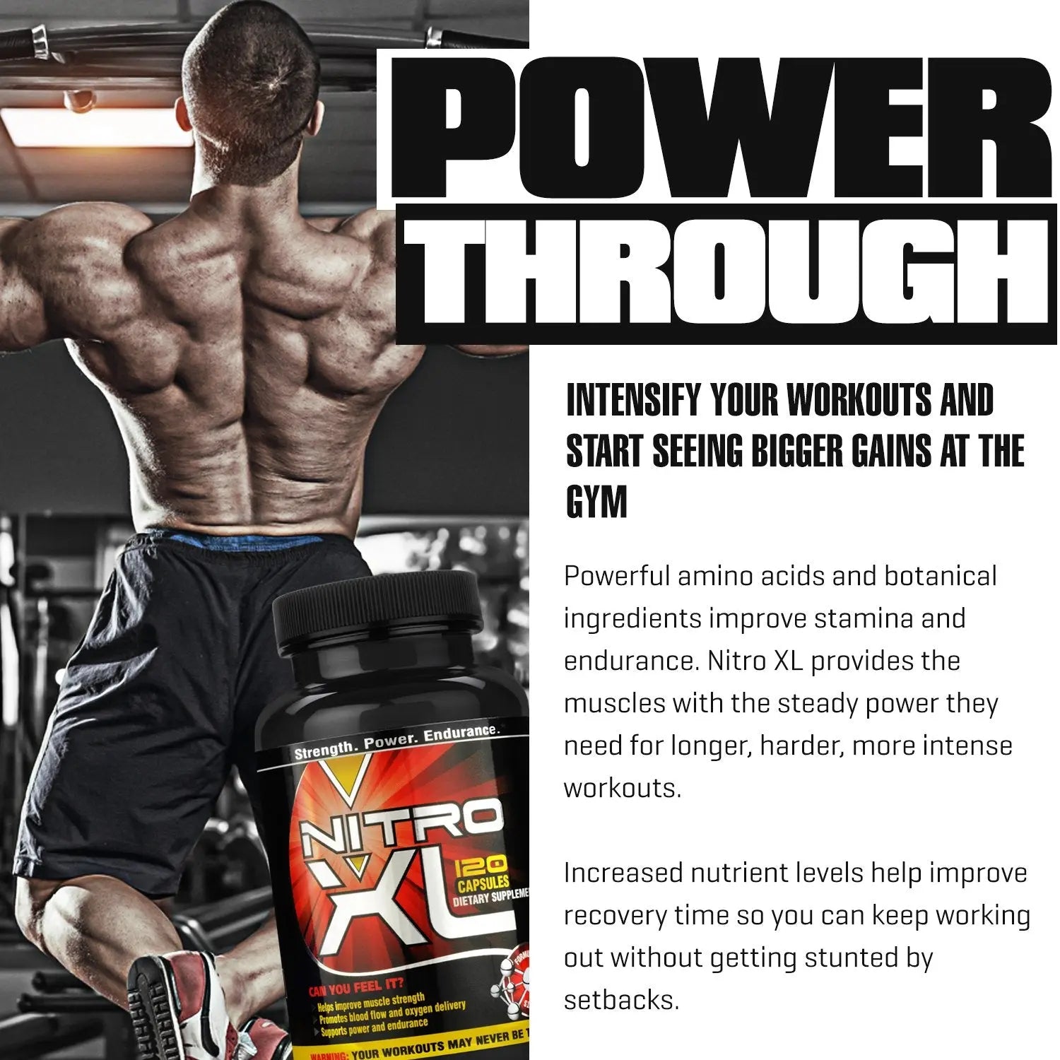 Nitro XL | Nitric Oxide Bodybuilding Supplement – with L-Arginine | Build Muscle Mass Nitro XL Au supplements