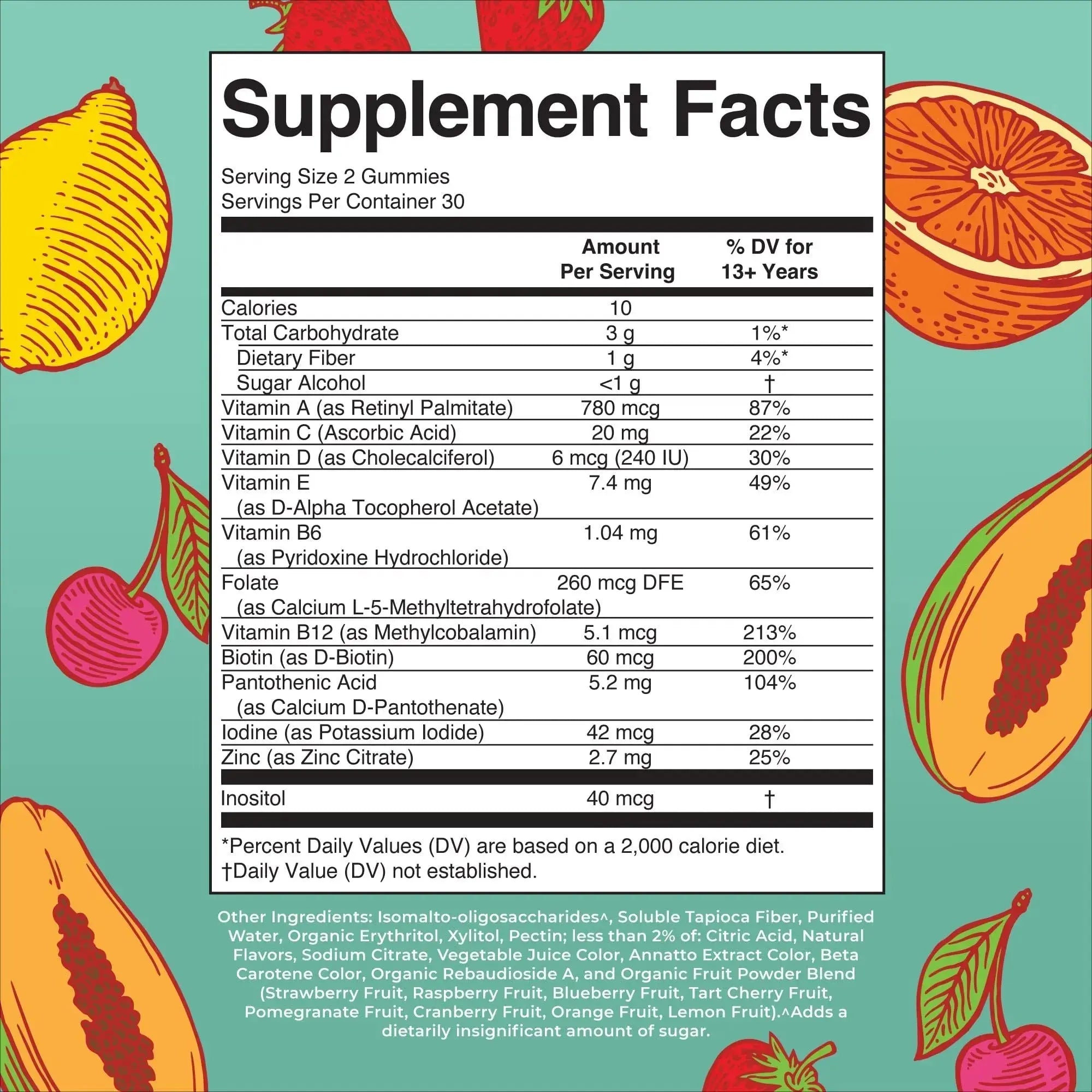 MaryRuth Organics Multivitamin for Teens | Teen Multivitamin Multimineral Gummies with Vitamin B, C, D and E, Biotin, Zinc MaryRuth Organics Au supplements