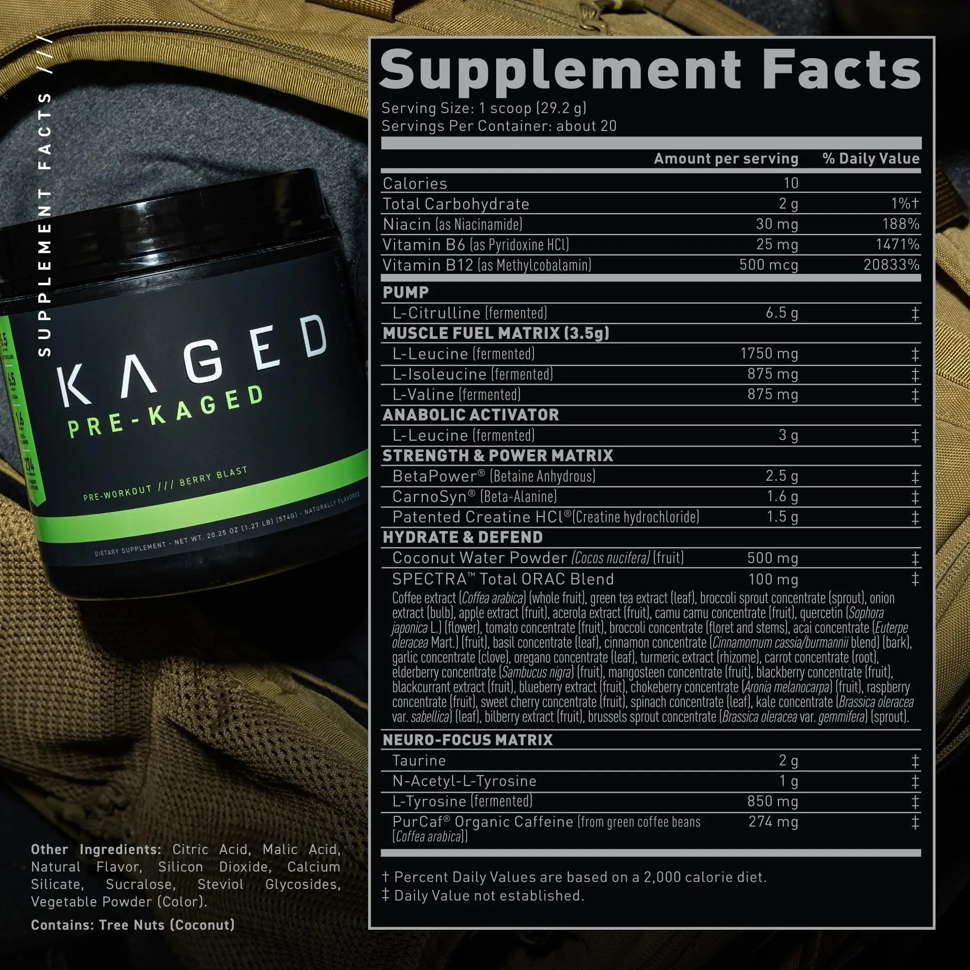 Kaged Original Pre Workout Powder | Berry Blast | Pre-Kaged | Formulated with Creatine Kaged Au supplements