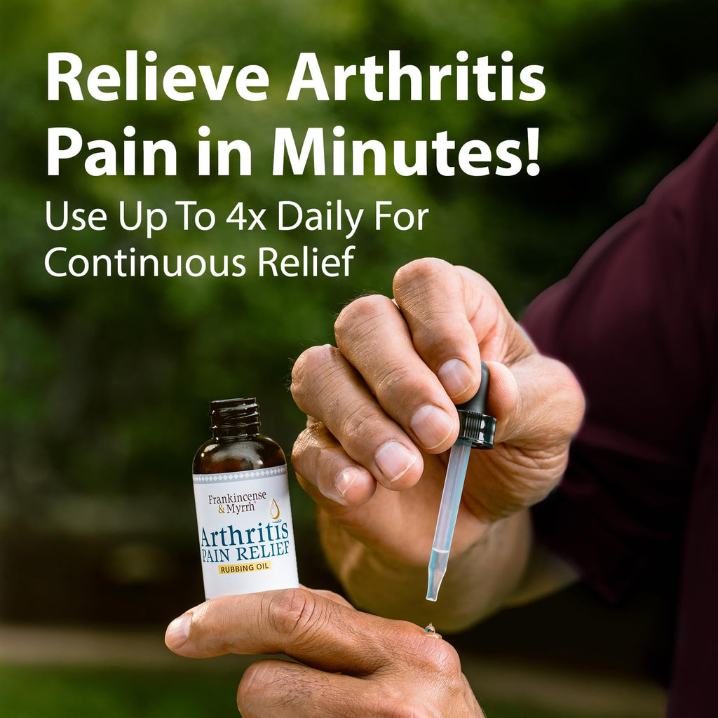 Frankincense & Myrrh Arthritis Pain Relief Rubbing Oil – Arthritis Pain Reliever with Frankincense Essential Oil for Sciatica, Lower Back, Neck, Hands, Knees, Joints and Shoulders, 2 fl.oz. - 1 Pack FRANKINCENSE & MYRRH Au supplements