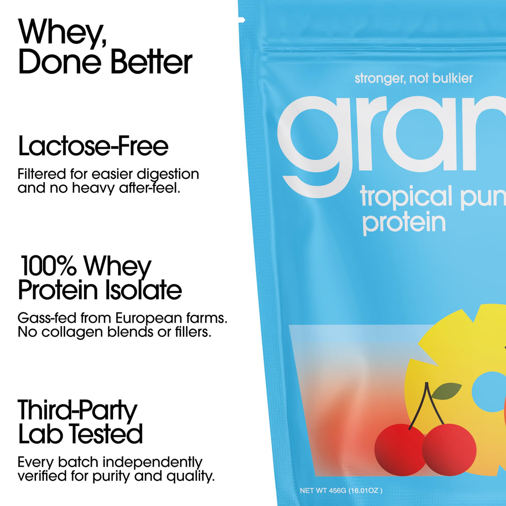GRAMMS Clear Protein Powder Packets 20G Protein Sample Packets Variety Flavors for Women & Men | Lactose Free, Grass-Fed Whey Isolate, Gluten Free, Zero Sugar, Gut Friendly, Non-Bloating(9 Pack)