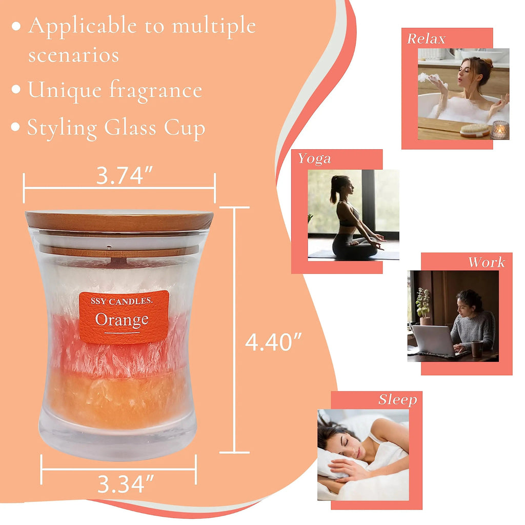 Citrus Jar Aromatherapy Candle Scented Candle Handmade Soy Candles Wood Candles Wick Fragrance SEUCRWAX Au supplements