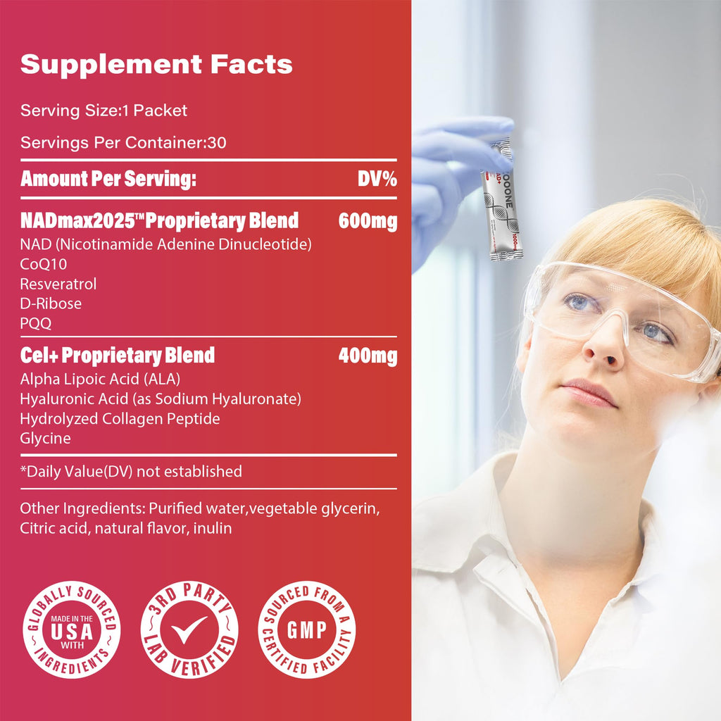zooone- NAD+ Supplement 30pcs, Premium Nicotinamide Riboside & Resveratrol, DNA Repair & Healthy Aging， Advanced NAD Supplement for Men & Women, Boosts Cellular Energy. zooone Au supplements