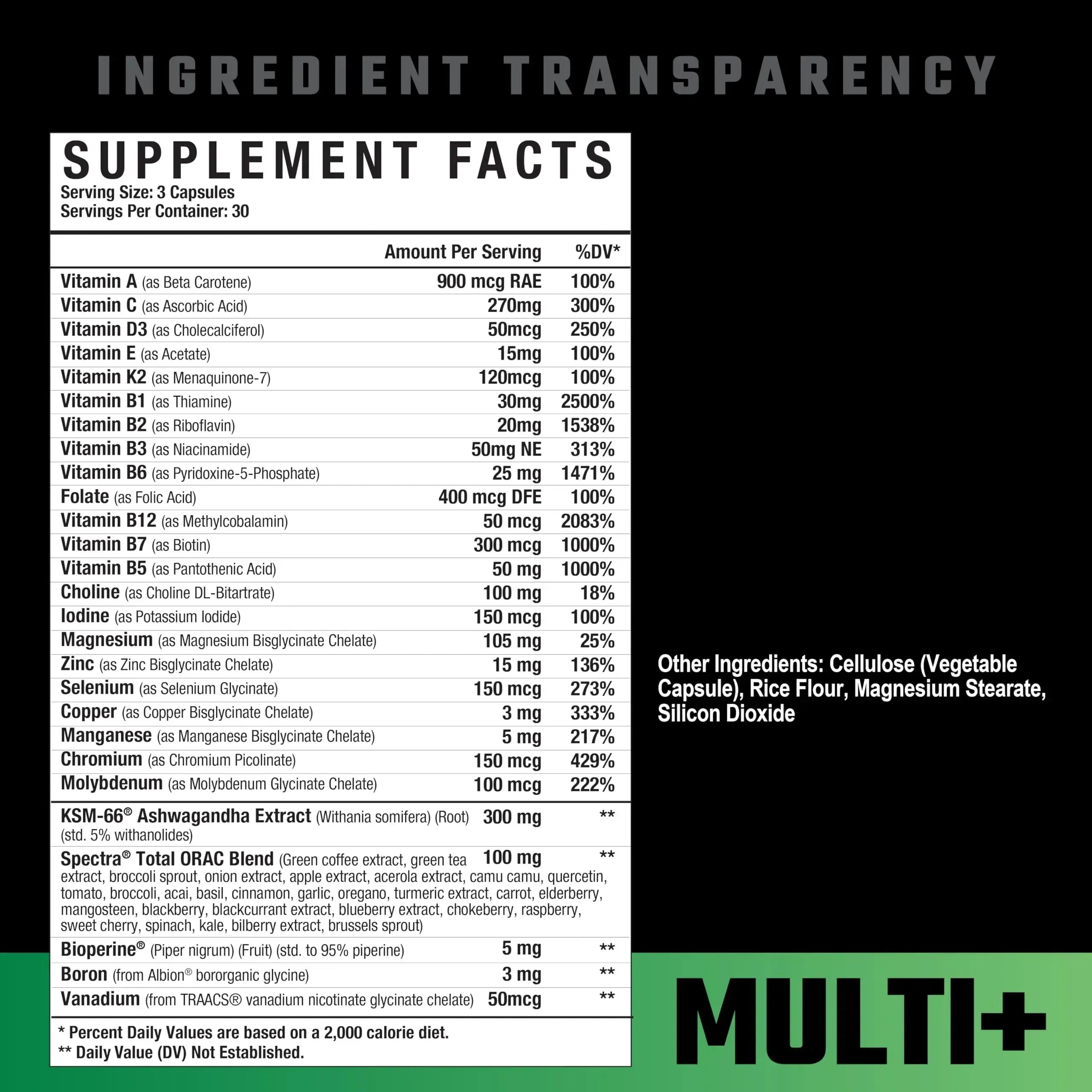 Axe & Sledge Multi Plus Multivitamin | 24 Bioavailable Vitamins & Minerals, Ashwagandha | Multivitamin for Women and Men Axe & Sledge Au supplements