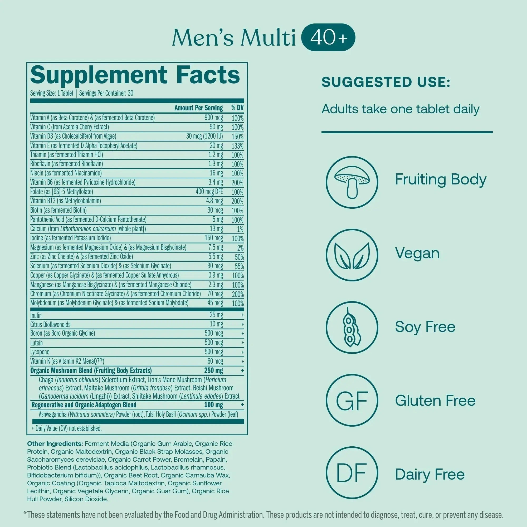 True Grace One Daily Men's Multivitamin 40+ (30 Vegan Tablets) + One Daily Women’s Multivitamin 40+ (30 Vegan Tablets) True Grace Au supplements