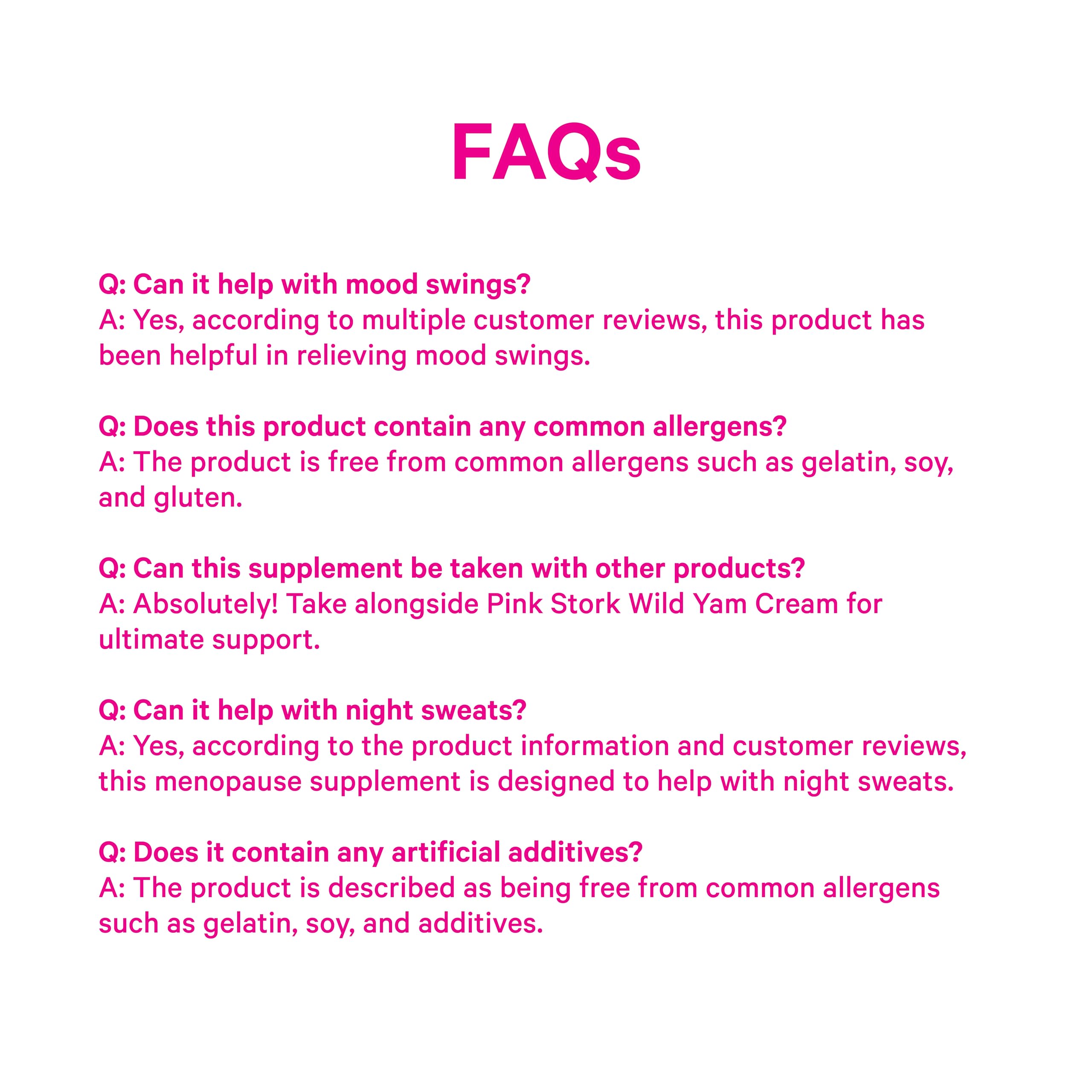 Pink Stork Menopause Support for Women - Hot Flash, Mood, Sleep, Weight, Cortisol & Hormonal Balance - Vegan, Estrogen-Free Perimenopause Relief - Ashwagandha, Maca - 60 Capsules Pink Stork Au supplements