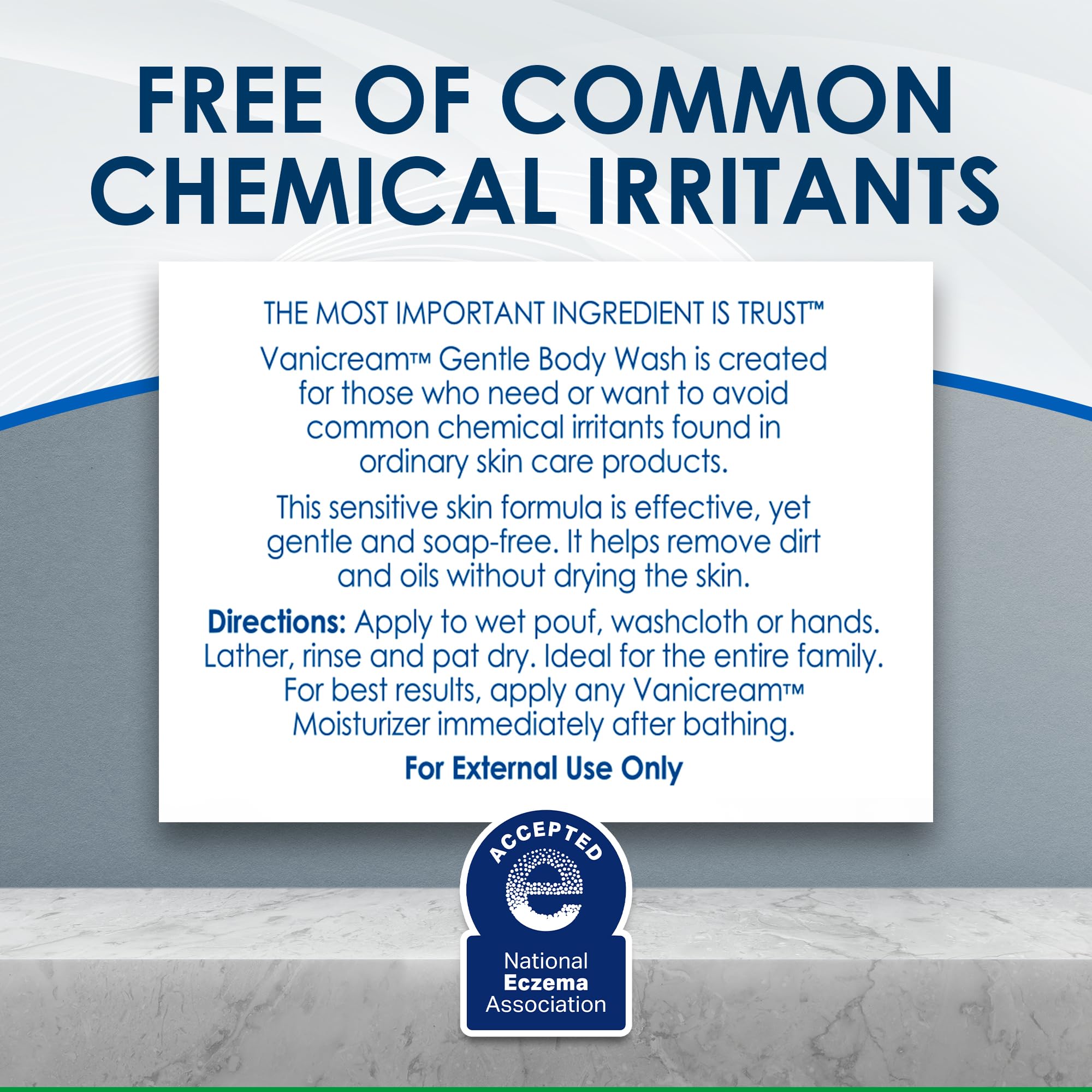 Vanicream Gentle Body Wash -12 fl oz - Formulated Without Common Irritants for Those with Sensitive Skin