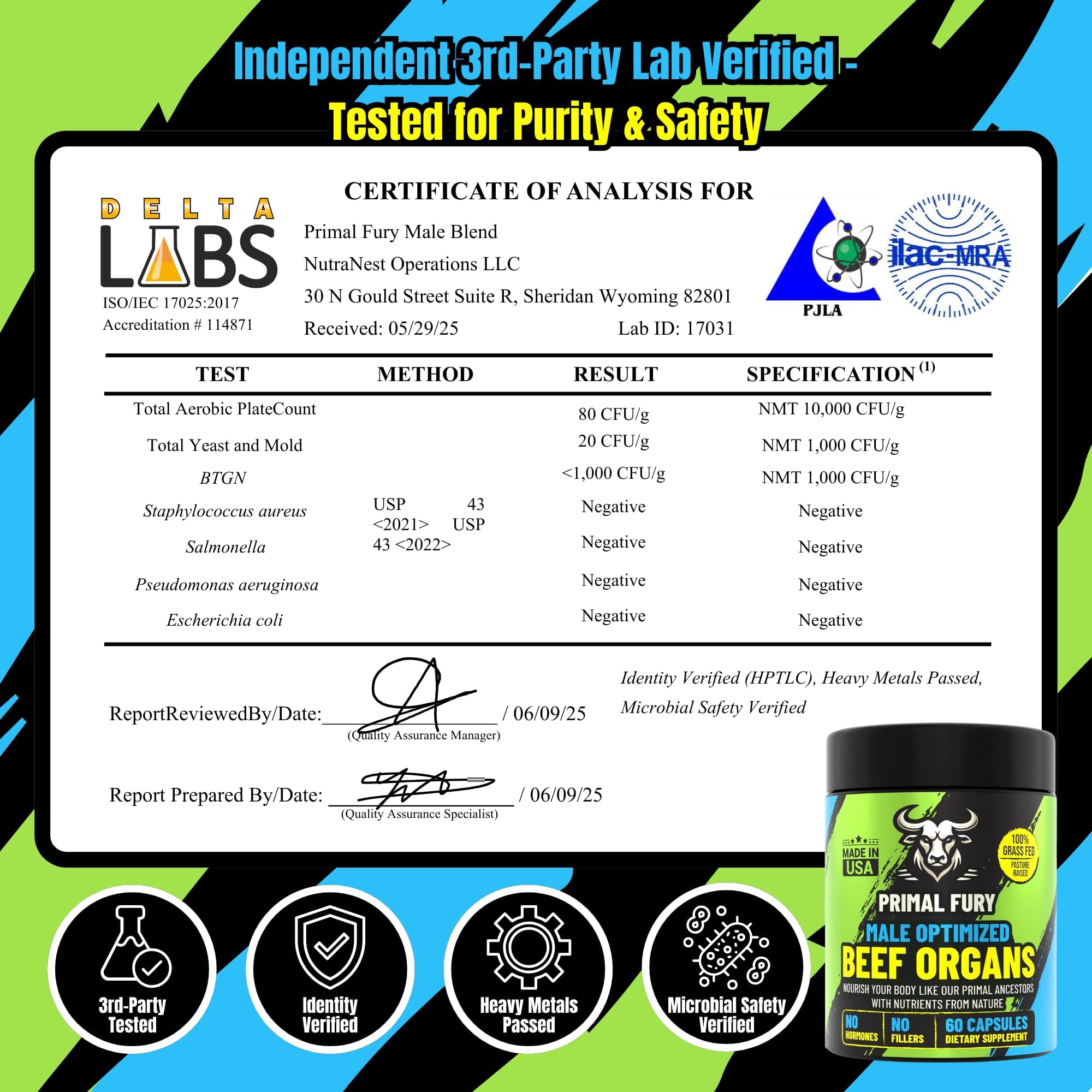 Grass Fed Beef Organ Supplement for Men - Male Optimization Pills - 6 Vital Beef Organs to Drive Prostate Health & Peak Performance, Made in USA, 90 Capsules (2 Pack) PRIMAL FURY Au supplements