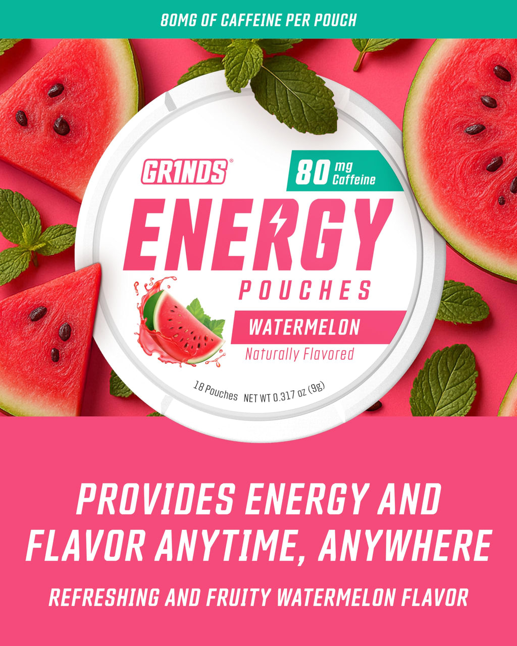 GRINDS Pouches Performance Sampler Pack - Includes Watermelon Energy, Caffeine-Free Piña Colada and Blue Raspberry Nootropic Pouches - Sugar-Free - Zero Calories GRINDS Au supplements