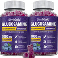 Simhould 2 Packs Glucosamine Chondroitin Gummies - 3000MG Extra Strength Joint Support Supplement with MSM & Elderberry, Flexibility, Antioxidant Immune Support