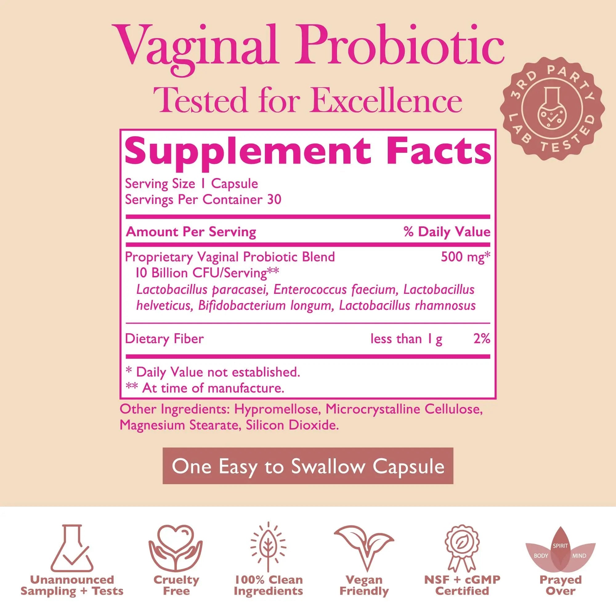 Amy Suzanne Vaginal Probiotics for Women - 10 Billion CFU Probiotic for pH Balance and Urinary Tract Health Amy Suzanne Au supplements
