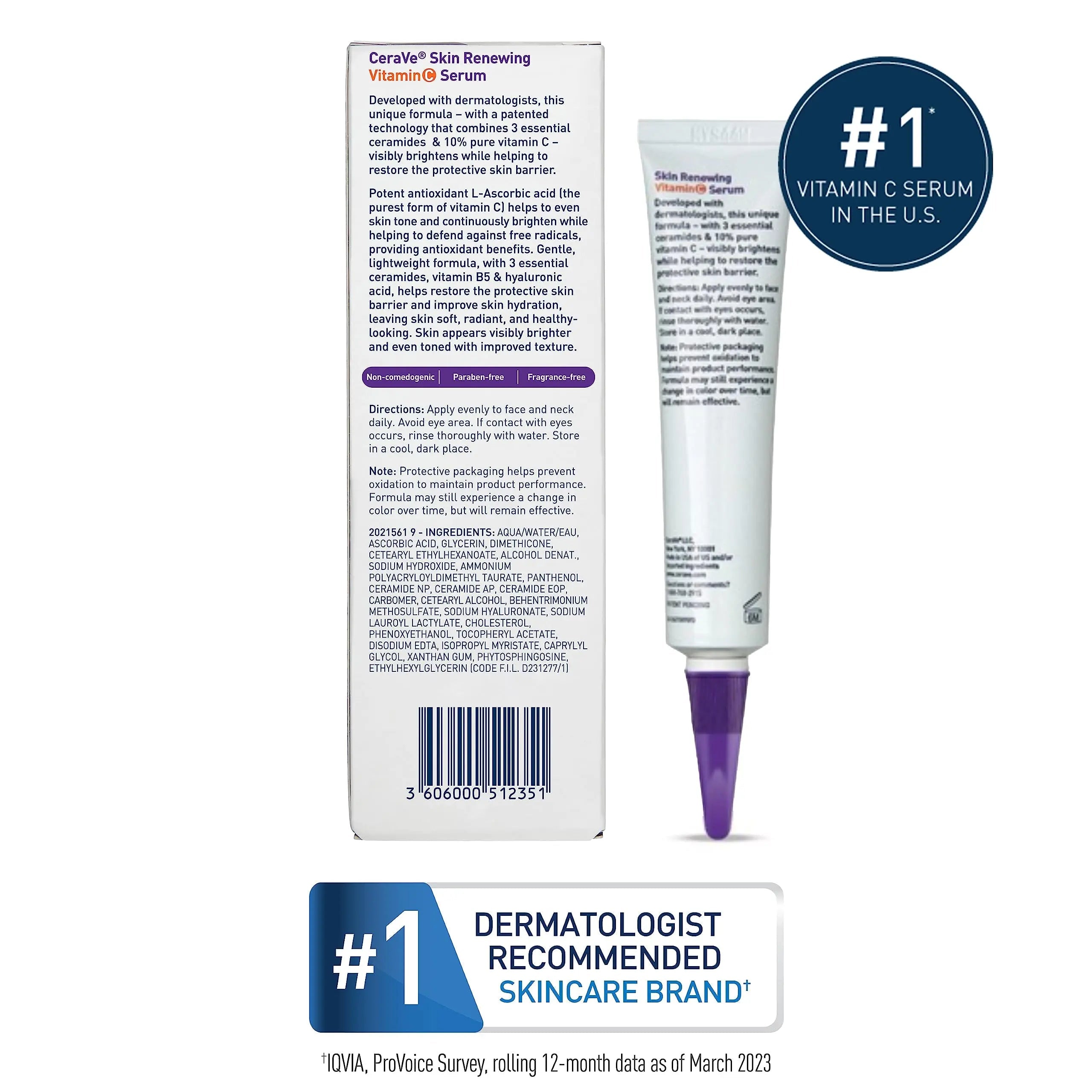 CeraVe Vitamin C Serum with Hyaluronic Acid | Skin Brightening Serum for Face CeraVe Au supplements