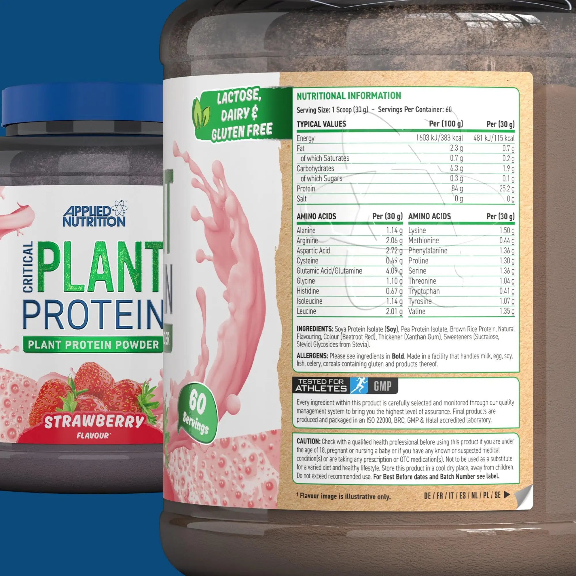 Applied Nutrition Plant Protein Powder – Critical Plant Vegan Protein Shake with SOYA Applied Nutrition Au supplements