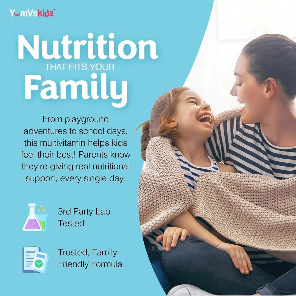 YumVs Kids Multivitamin with Iron & Minerals Chewable Tablets – Grape & Berry Flavor Vitamins for Toddlers & Children Age 2+ – Daily Multivitamin YUM-V'S Au supplements