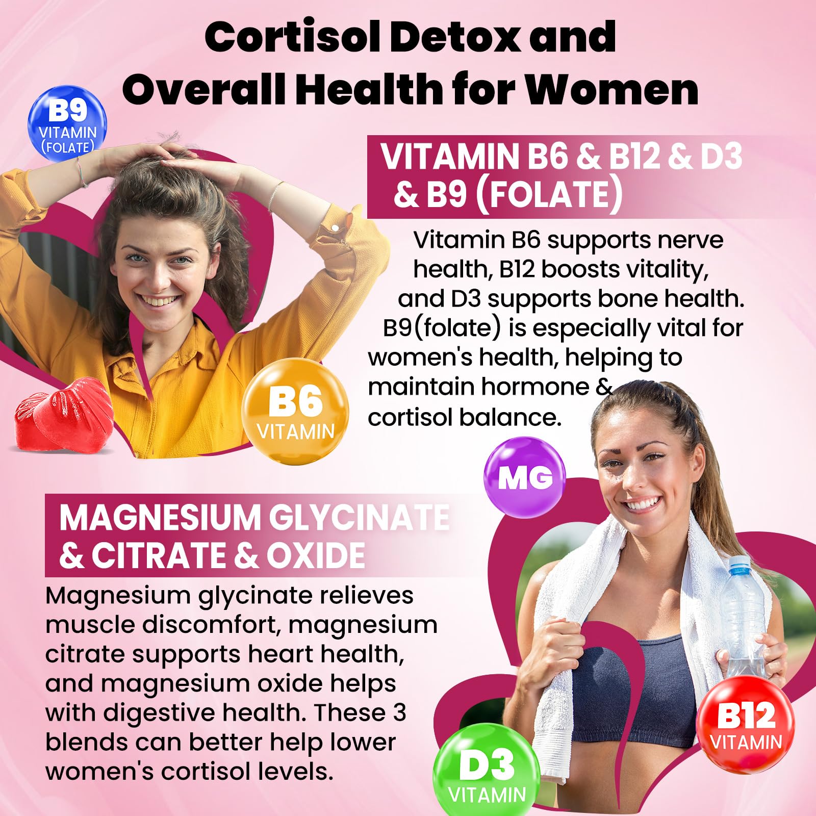 duwhot Cortisol Gummies, 15 in 1 Lower Cortisol Supplements for Women, w. Ashwagandha, Magnesium, Phosphatidylserine, Folate for Hormone Balance, Mood, Focus, Sleep Support, Sugar Free, Vegan, 60 duwhot Au supplements