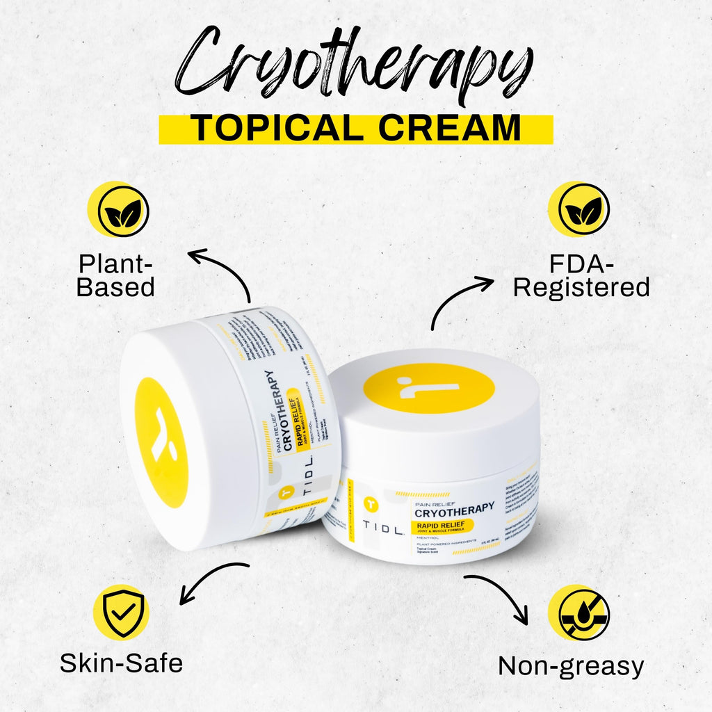 TIDL Cryotherapy Pain Relief Cream, 3 Oz, Targeted Neck Pain, Joint & Muscle Pain Relief with Organic, Plant-Based Menthol, Instant Cooling for Sport & Post Workout Full Body Recovery TIDL Au supplements