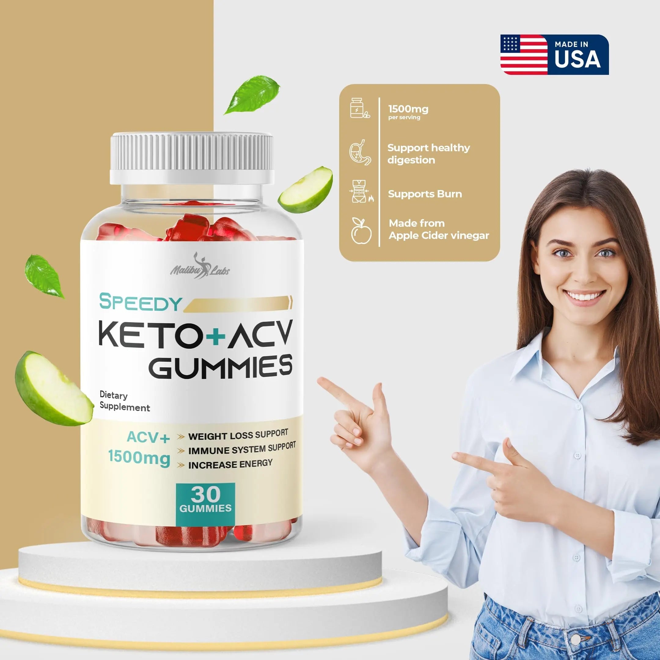 Speedy Keto acv Gummies- 1500mg Once a Day Keto Bites, Time Released Advanced Ketogenic Malibu Labs Au supplements